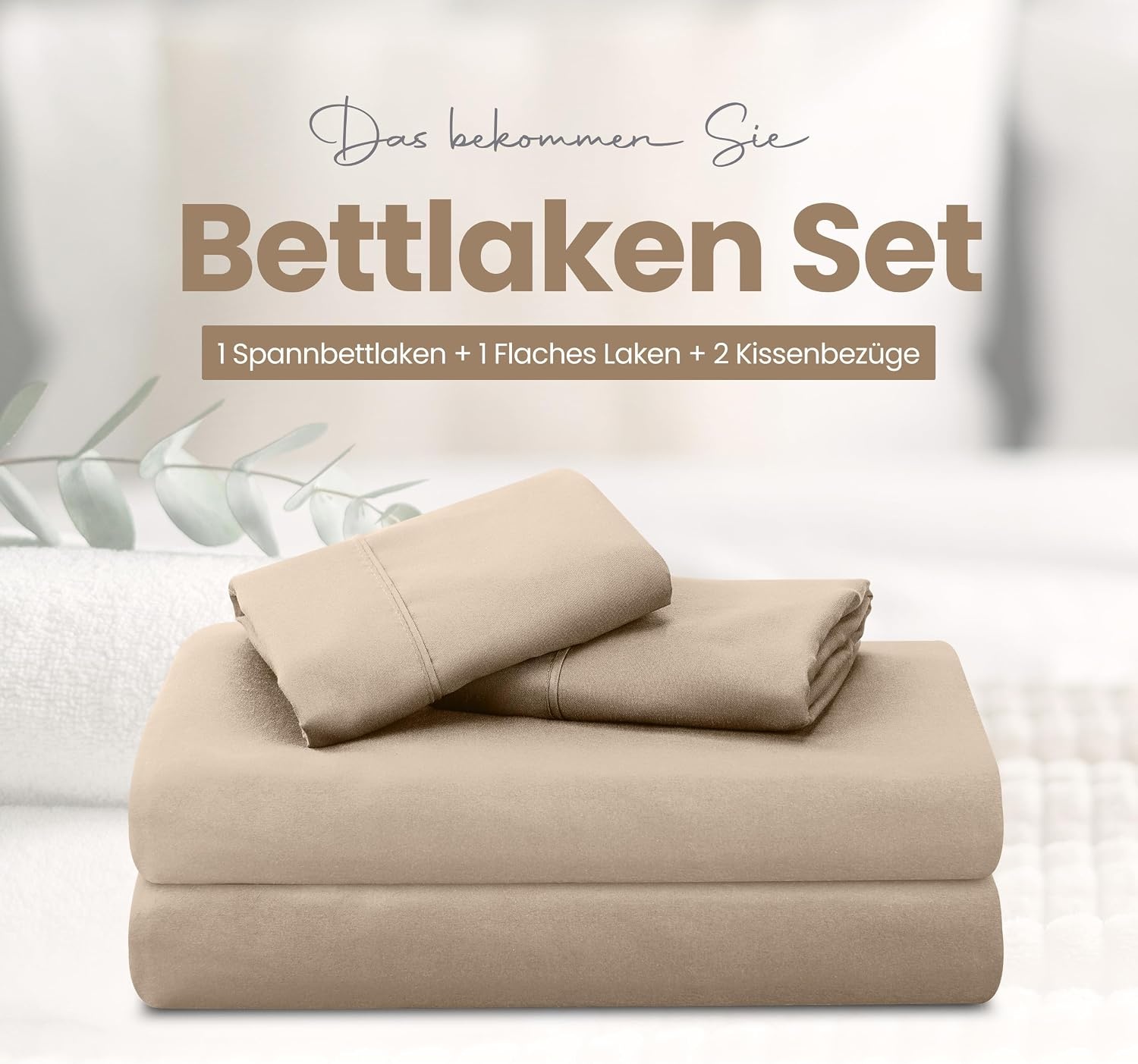 image:imageUtopia Bedding 4 Teilige Bettlaken Set 180x200cm BurgunderrotBeige
