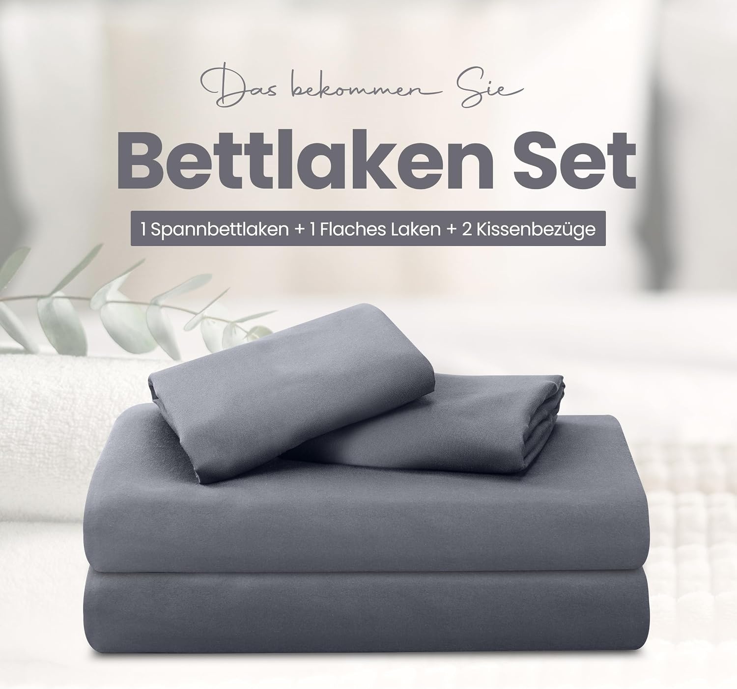image:imageUtopia Bedding 4 Teilige Bettlaken Set 180x200cm BurgunderrotGrau