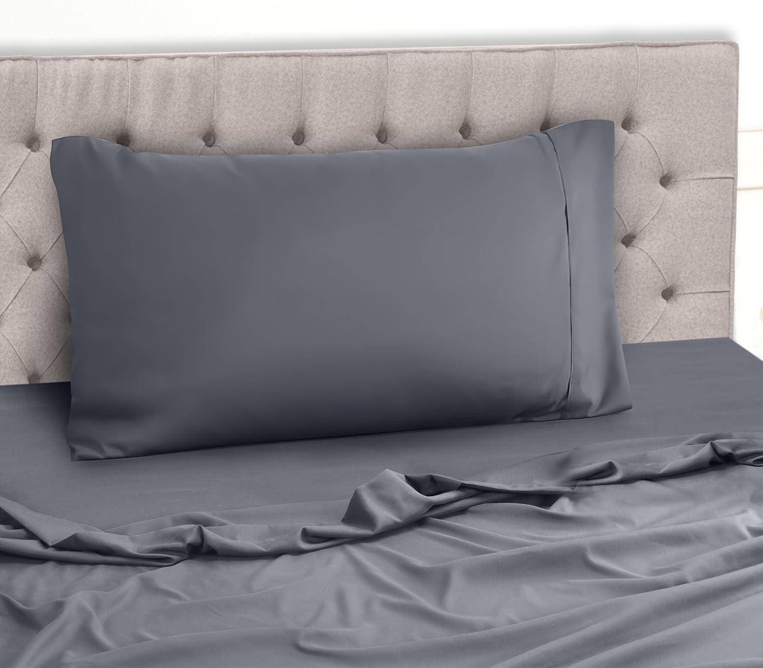 image:imageUtopia Bedding 4 Teilige Bettlaken Set 180x200cm BurgunderrotGrau
