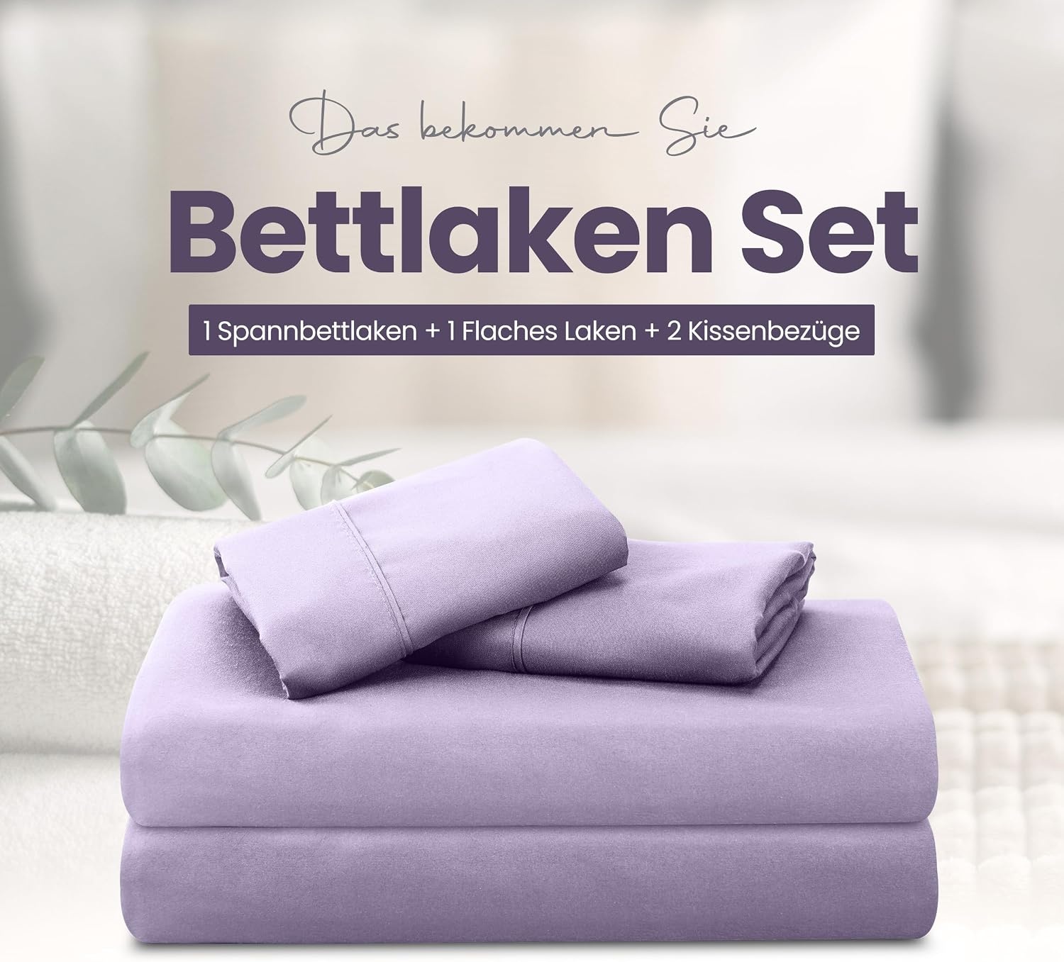 image:imageUtopia Bedding 4 Teilige Bettlaken Set 180x200cm BurgunderrotLavendel
