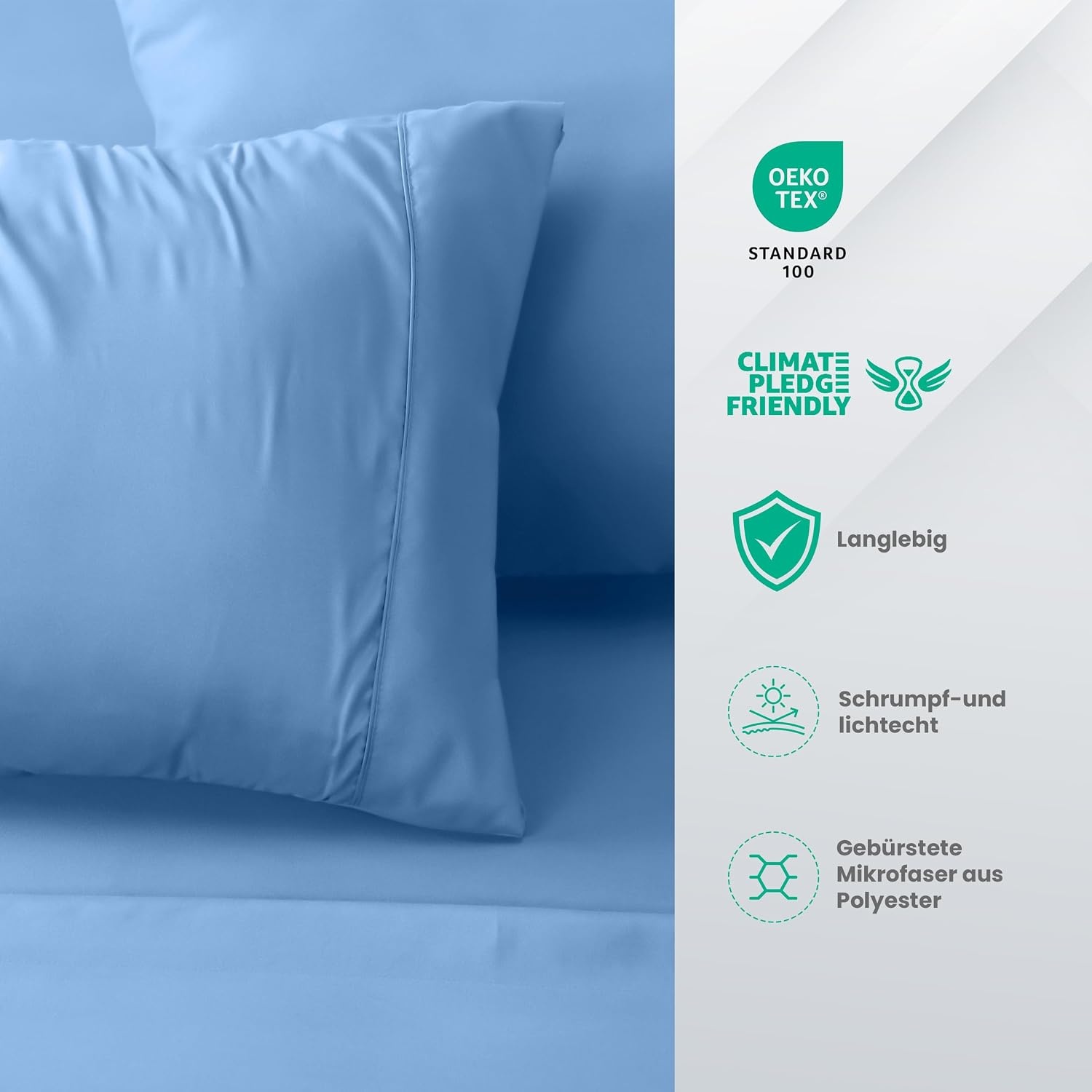 image:imageUtopia Bedding 4 Teilige Bettlaken Set 180x200cm BurgunderrotNiederlndisches Blau