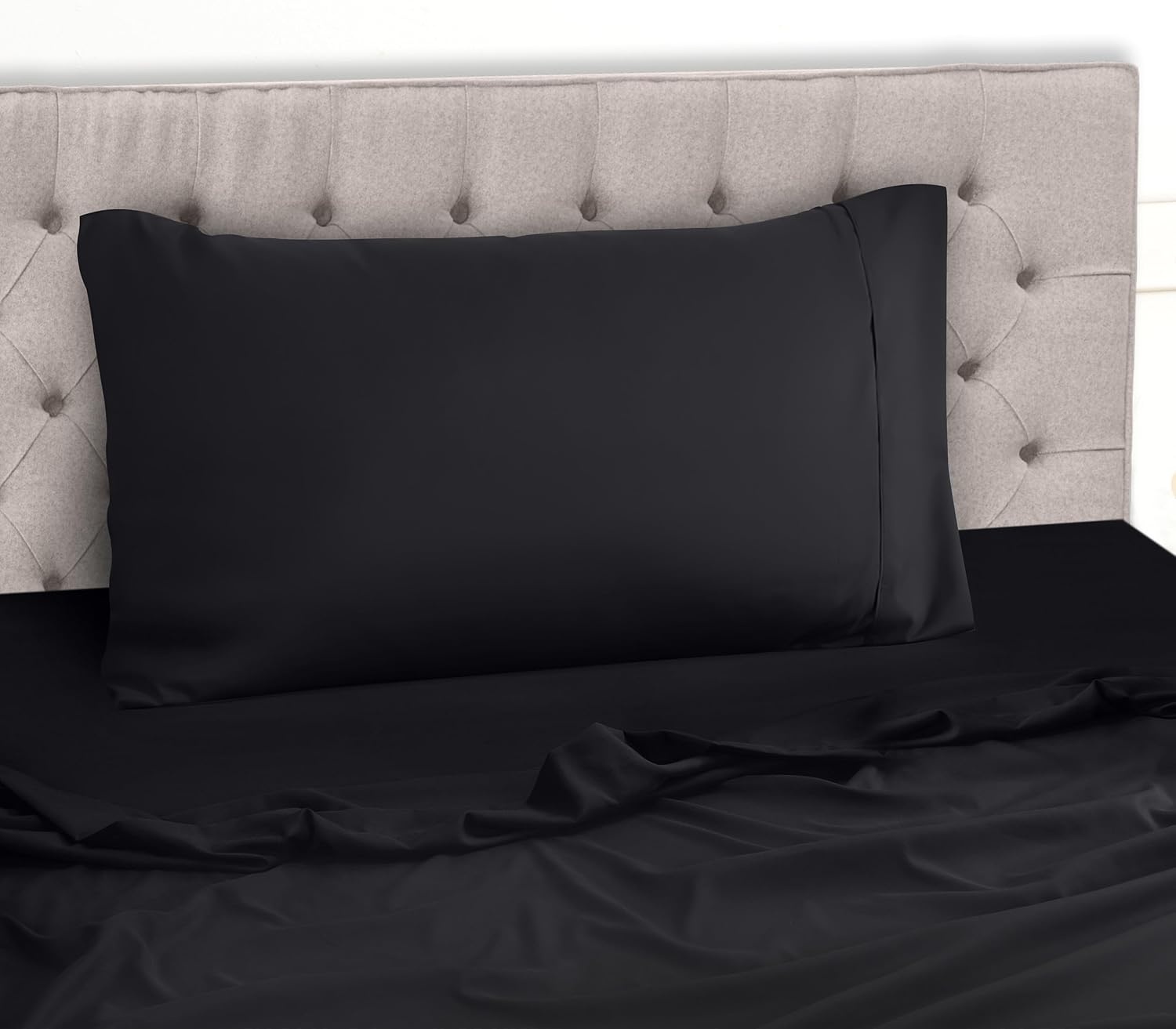 image:imageUtopia Bedding 4 Teilige Bettlaken Set 180x200cm BurgunderrotSchwarz