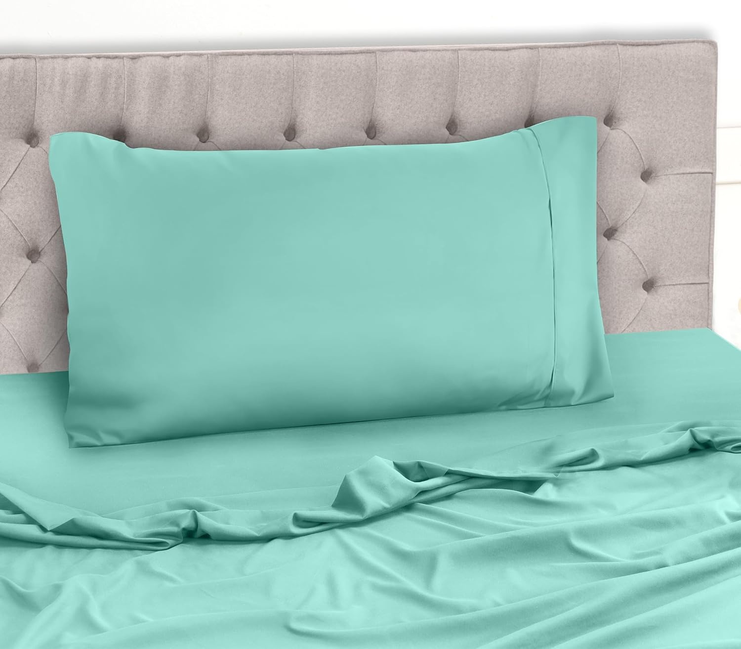 image:imageUtopia Bedding 4 Teilige Bettlaken Set 180x200cm BurgunderrotSpa Blau