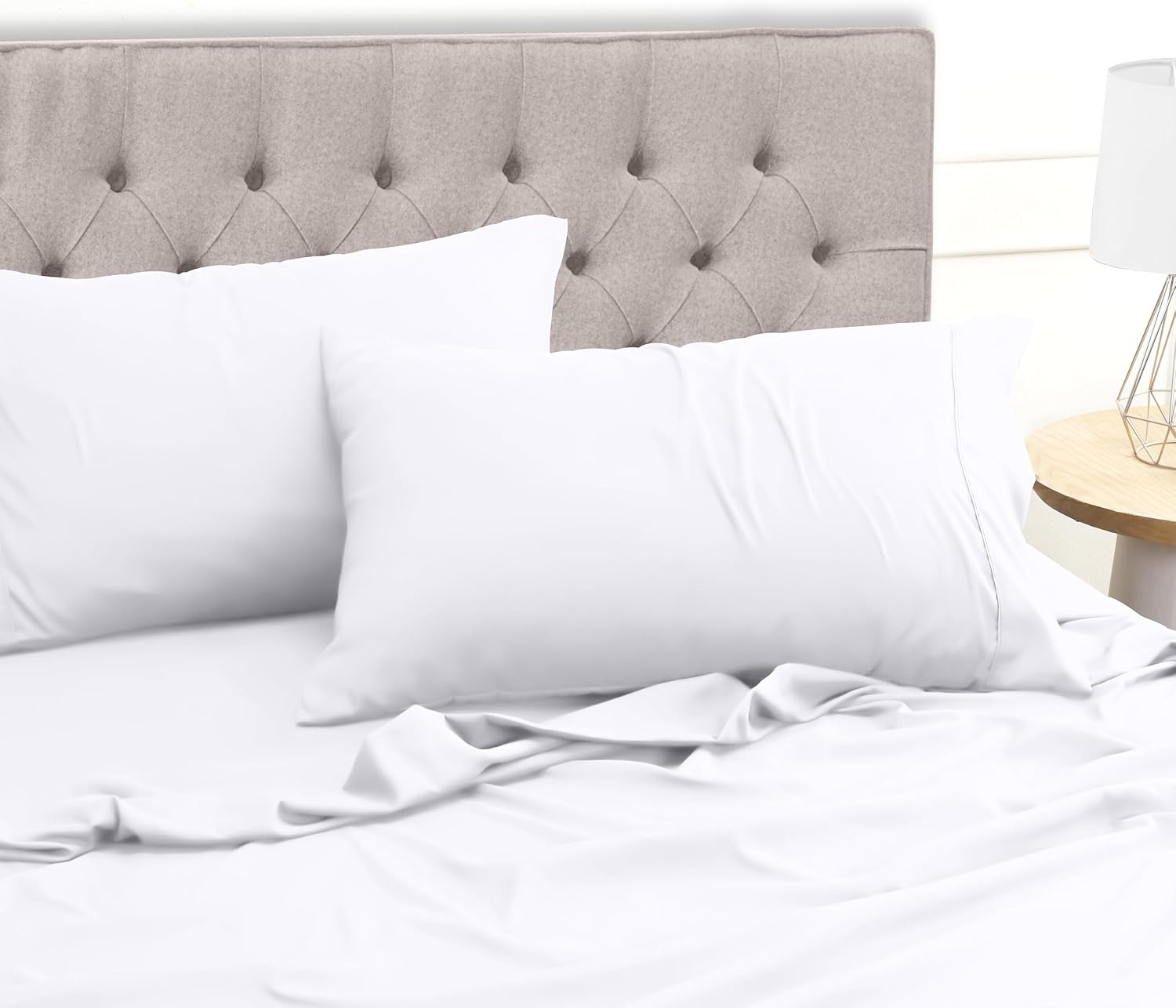 image:imageUtopia Bedding 4 Teilige Bettlaken Set 180x200cm BurgunderrotWei