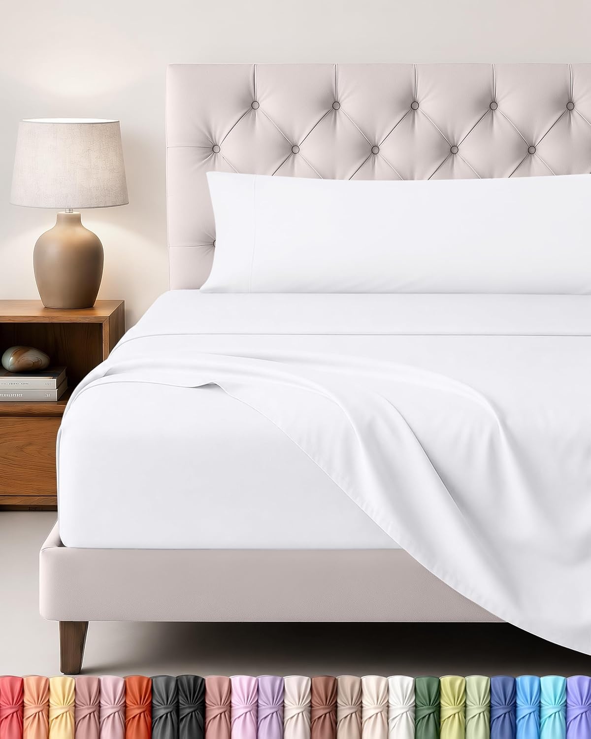 image:imageUtopia Bedding 4 Teilige Bettlaken Set 180x200cm BurgunderrotWei