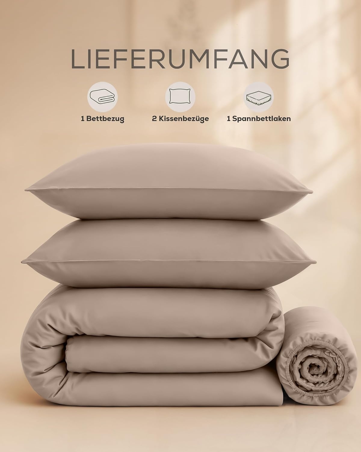 image:imageUtopia Bedding 4teilig Bettwschesets BeigeBeige