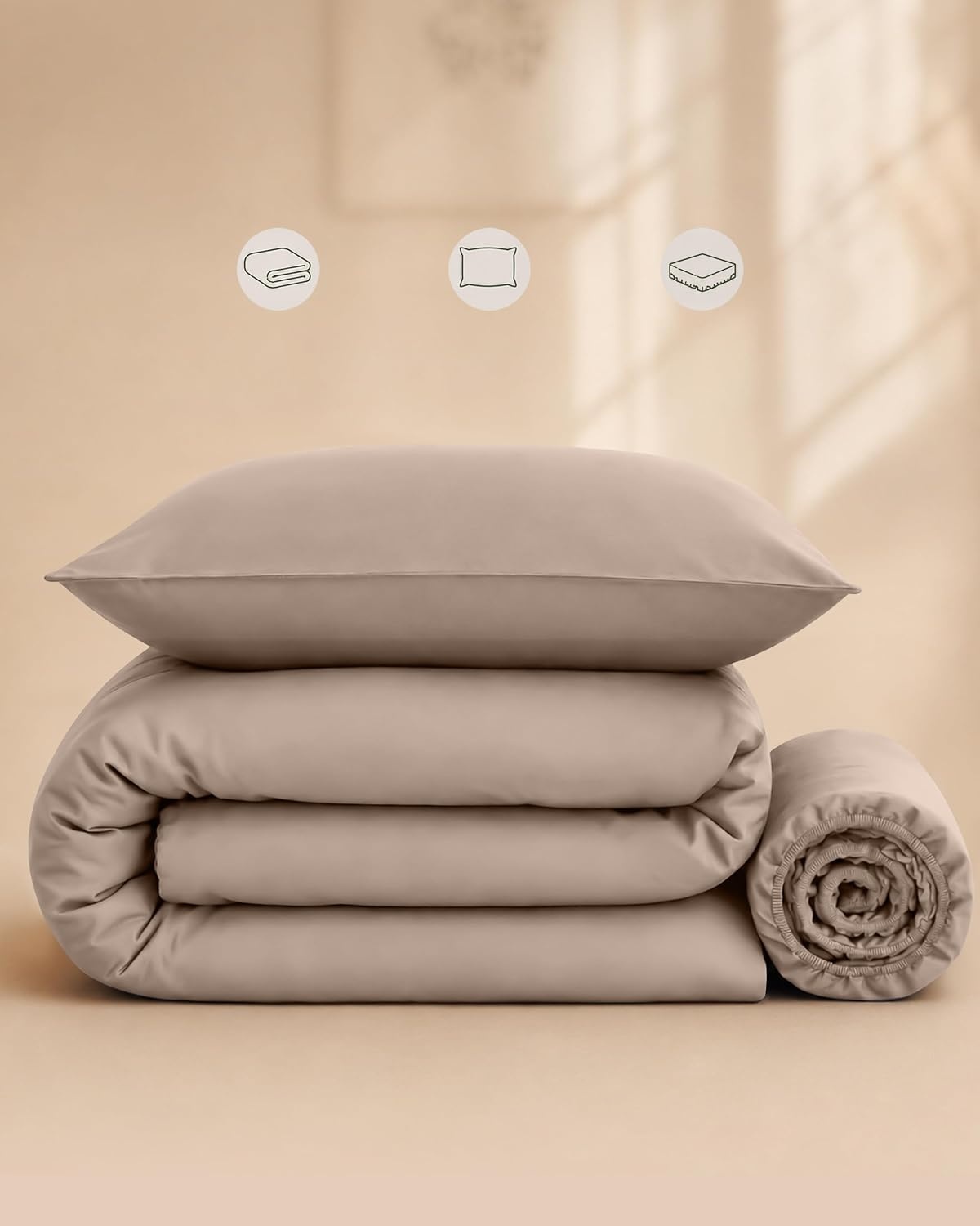 image:imageUtopia Bedding 4teilig Bettwschesets BeigeBeige
