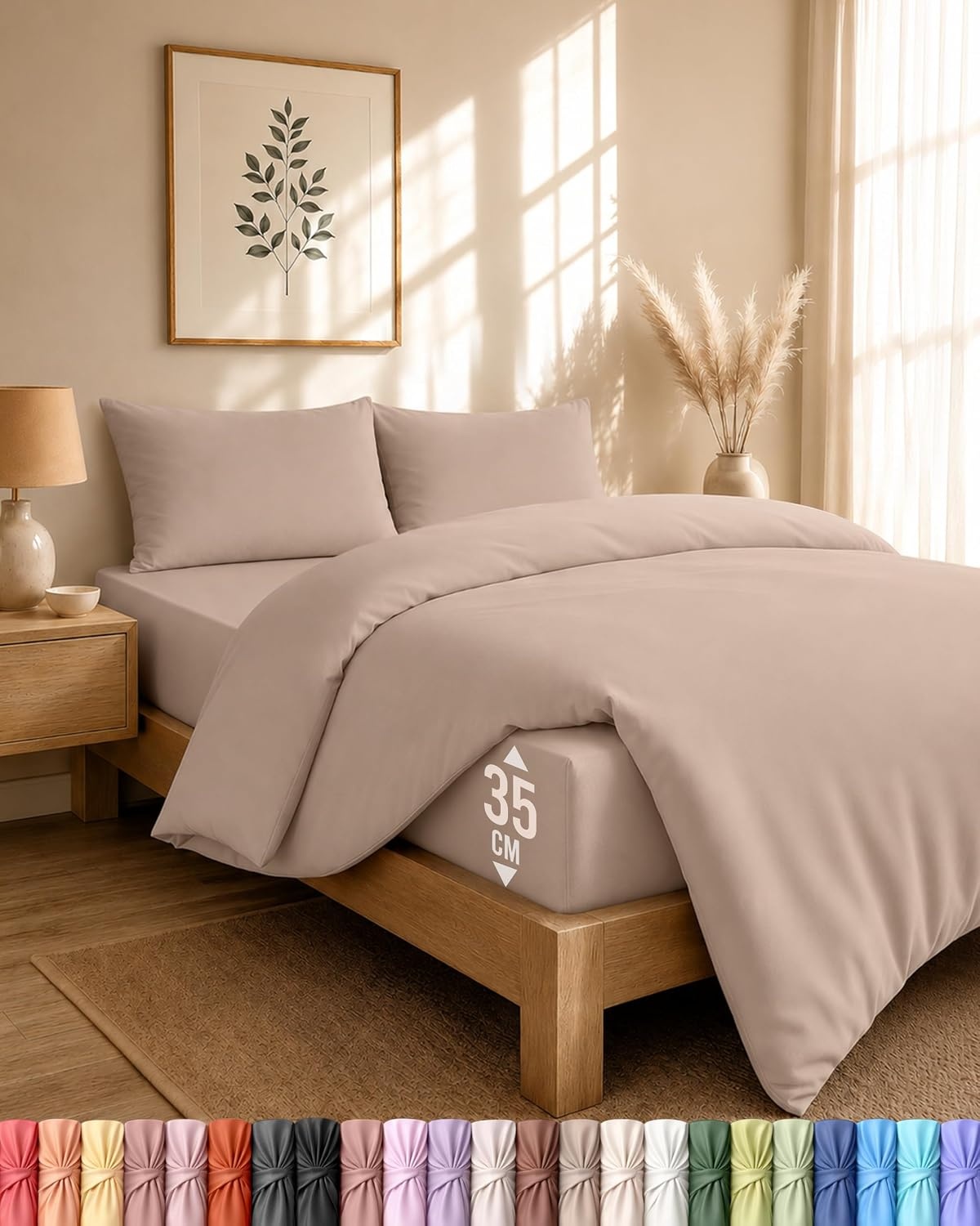 image:imageUtopia Bedding 4teilig Bettwschesets BeigeBeige