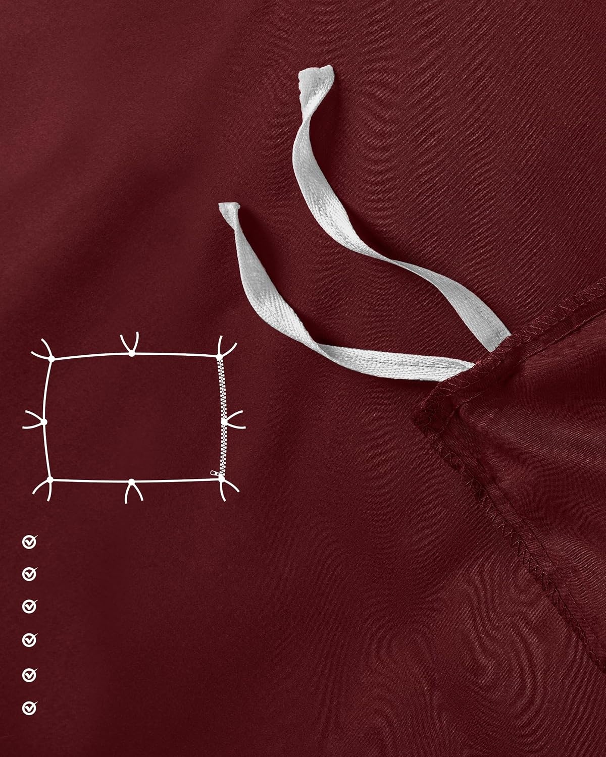 image:imageUtopia Bedding 4teilig Bettwschesets BeigeBordeaux