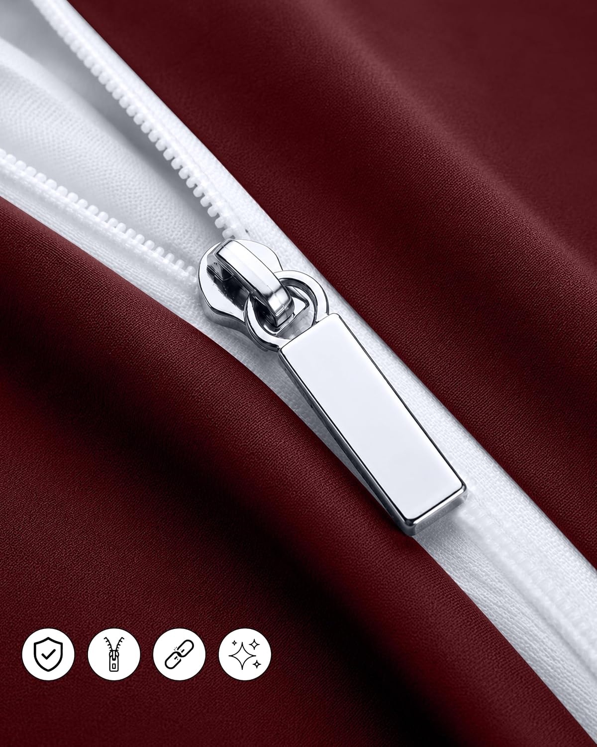 image:imageUtopia Bedding 4teilig Bettwschesets BeigeBordeaux