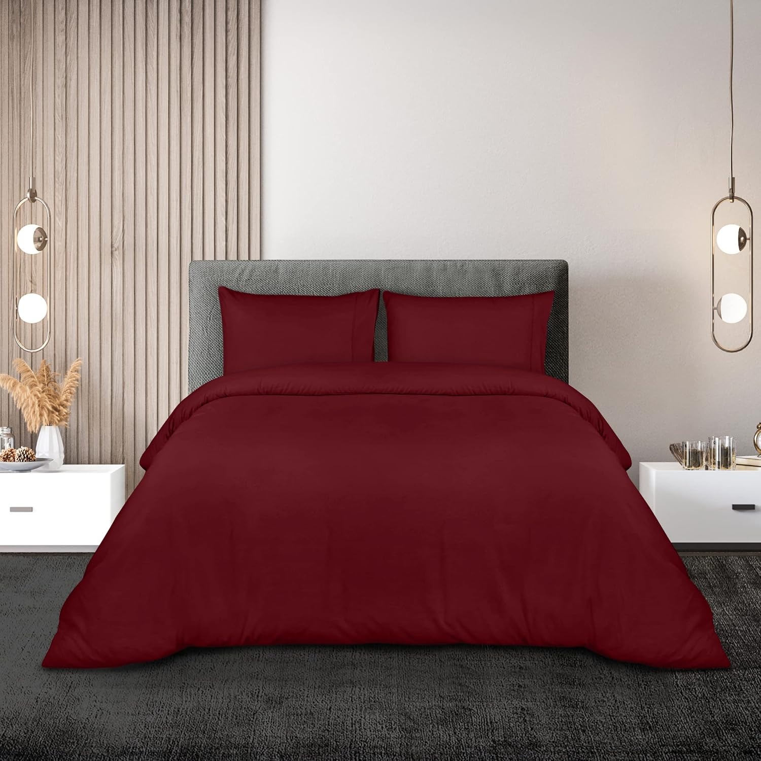 image:imageUtopia Bedding 4teilig Bettwschesets BeigeBordeaux