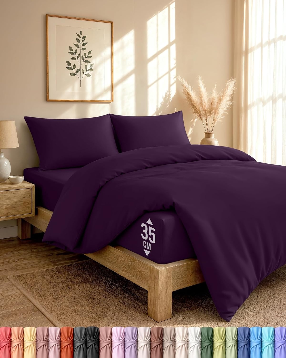 image:imageUtopia Bedding 4teilig Bettwschesets BeigeLila