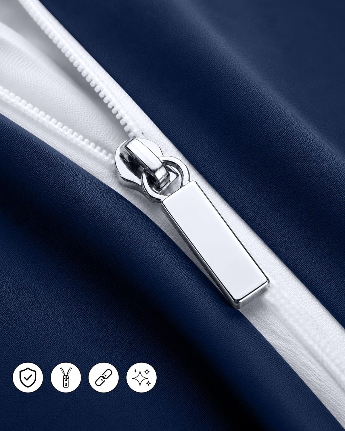 image:imageUtopia Bedding 4teilig Bettwschesets BeigeMarine Blau