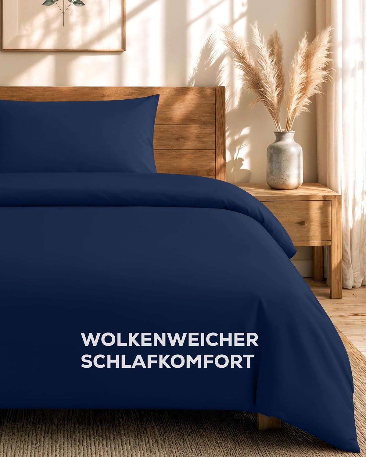 image:imageUtopia Bedding 4teilig Bettwschesets BeigeMarineblau