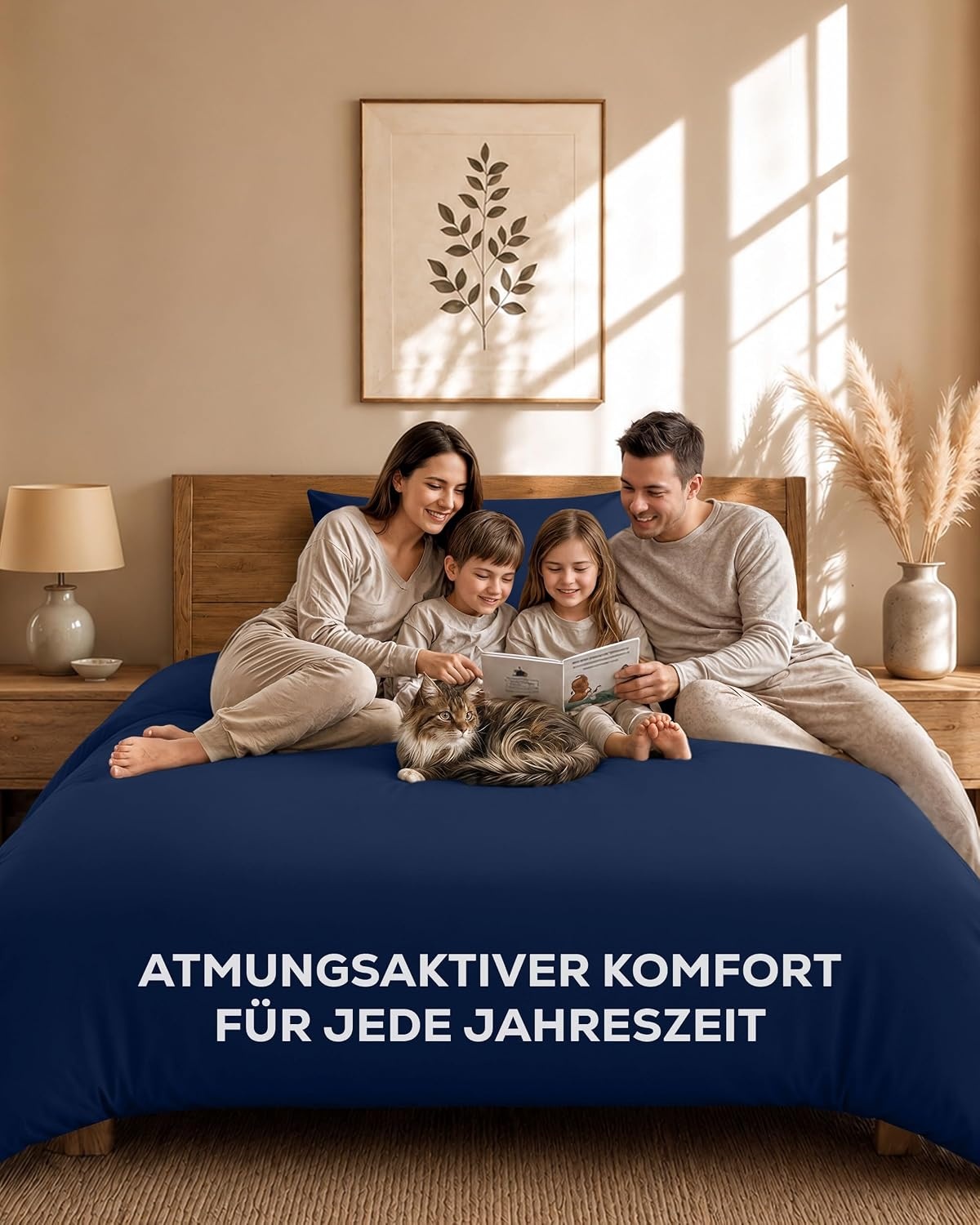 image:imageUtopia Bedding 4teilig Bettwschesets BeigeMarineblau