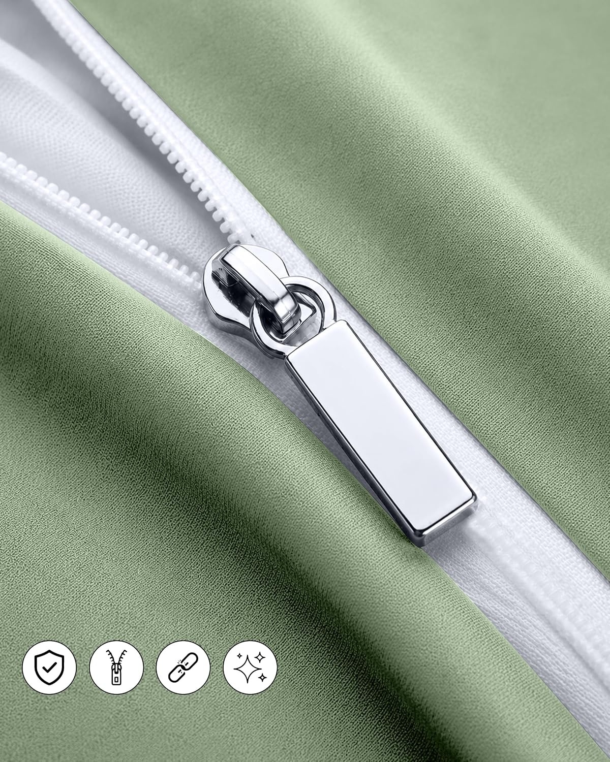 image:imageUtopia Bedding 4teilig Bettwschesets BeigeSalbeigrn
