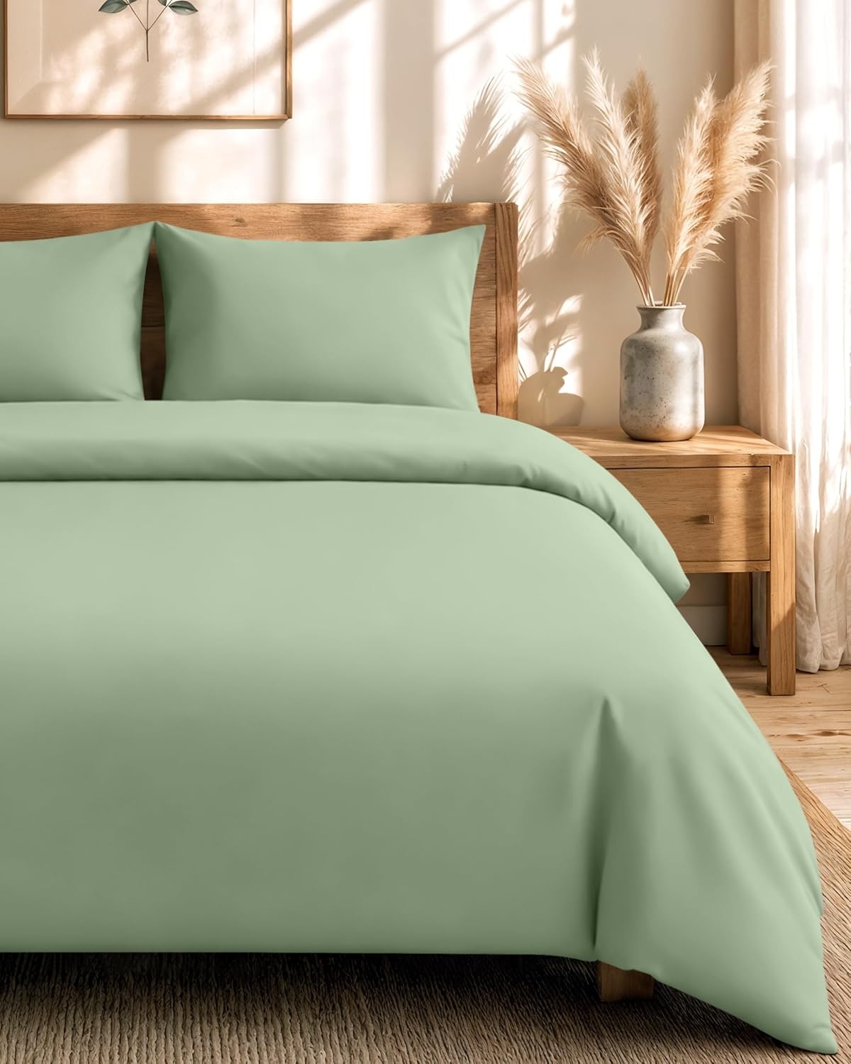 image:imageUtopia Bedding 4teilig Bettwschesets BeigeSalbeigrn