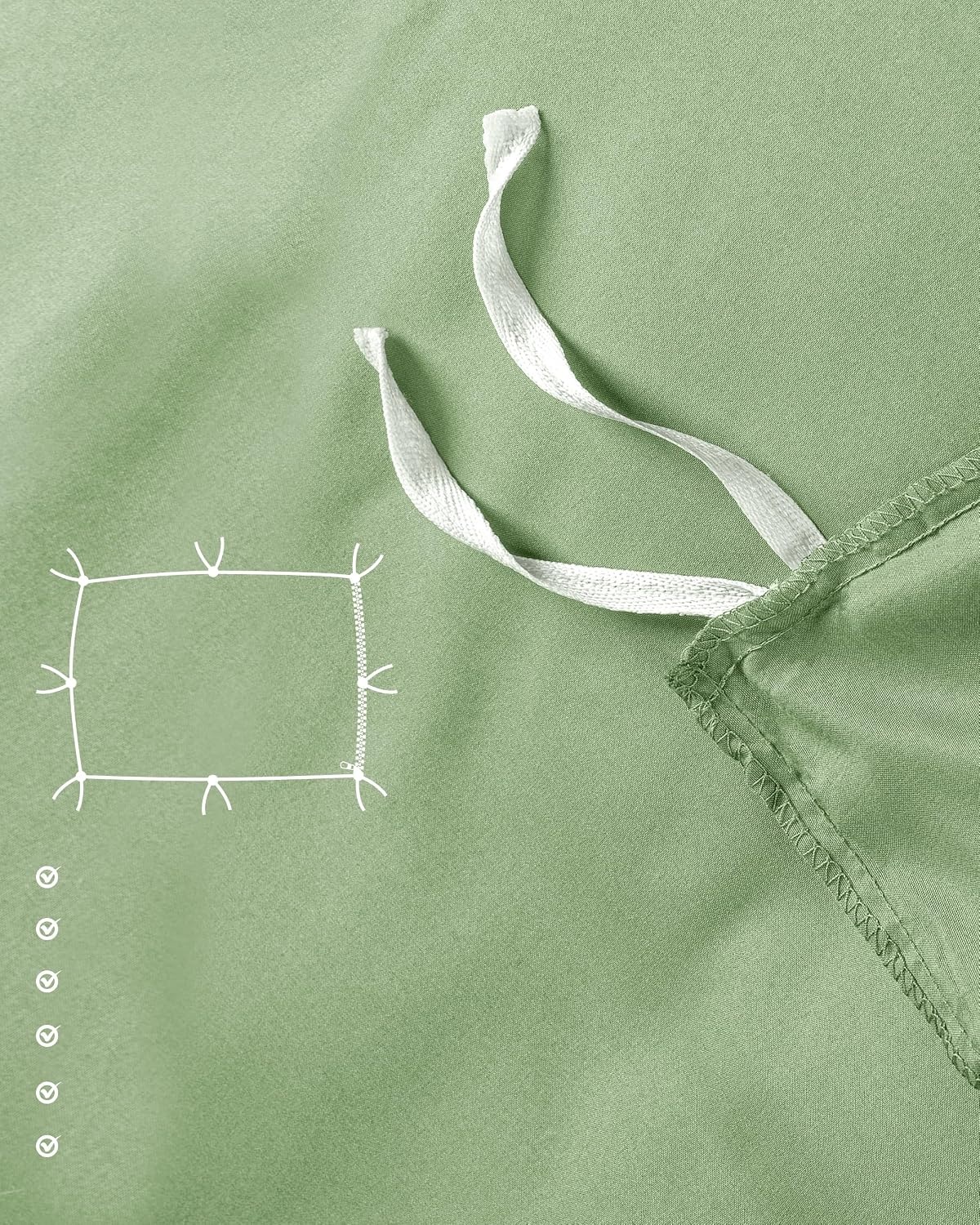image:imageUtopia Bedding 4teilig Bettwschesets BeigeSalbeigrn