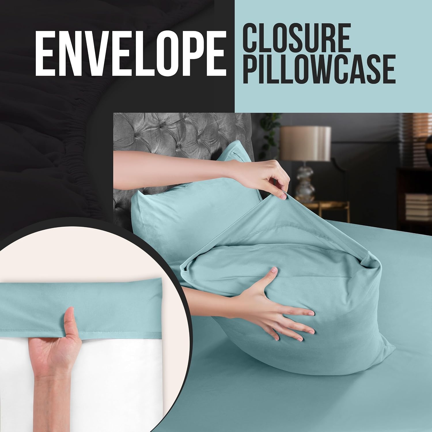 image:imageUtopia Bedding 4teilig Bettwschesets BeigeSpa Blue