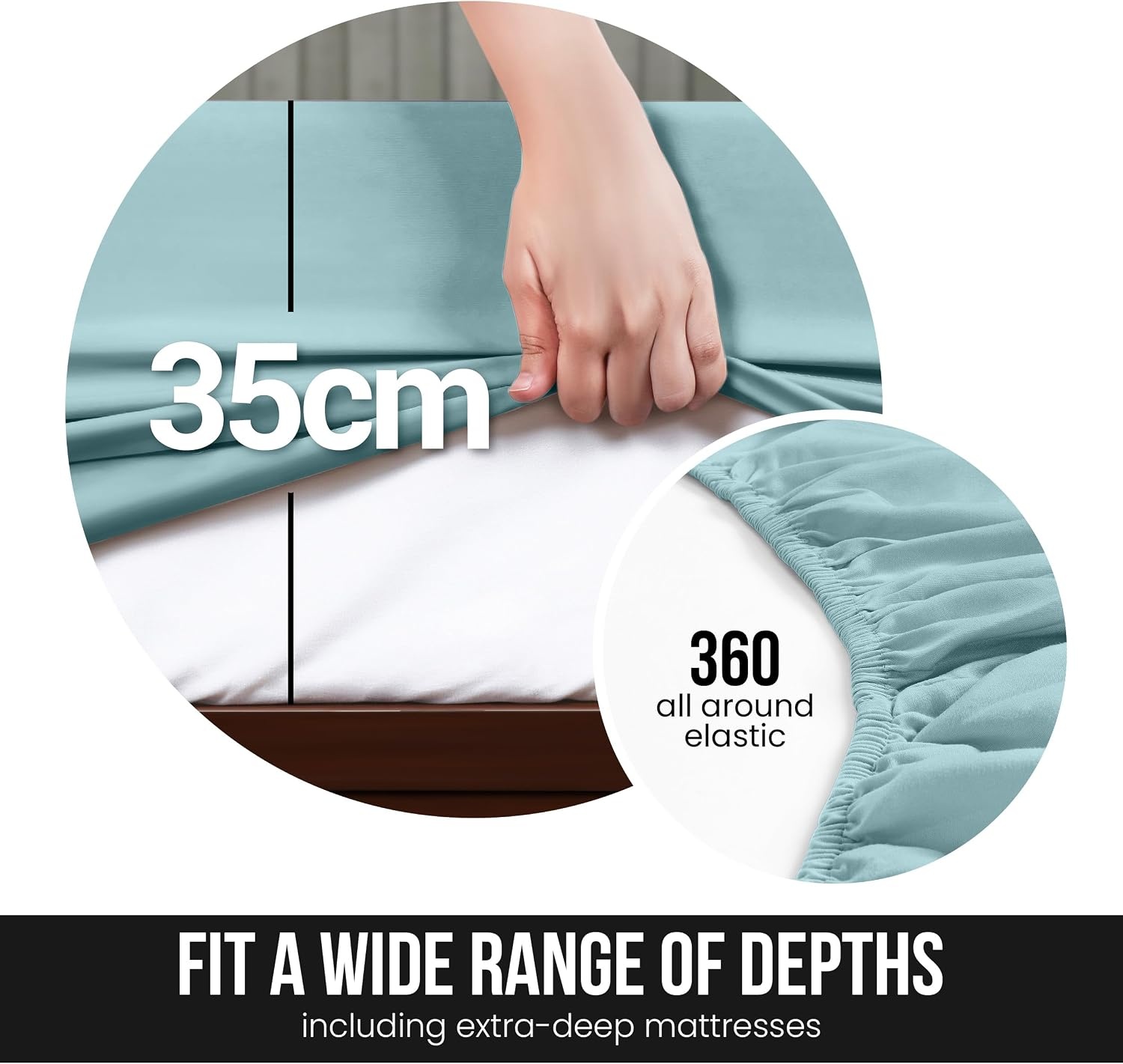 image:imageUtopia Bedding 4teilig Bettwschesets BeigeSpa Blue