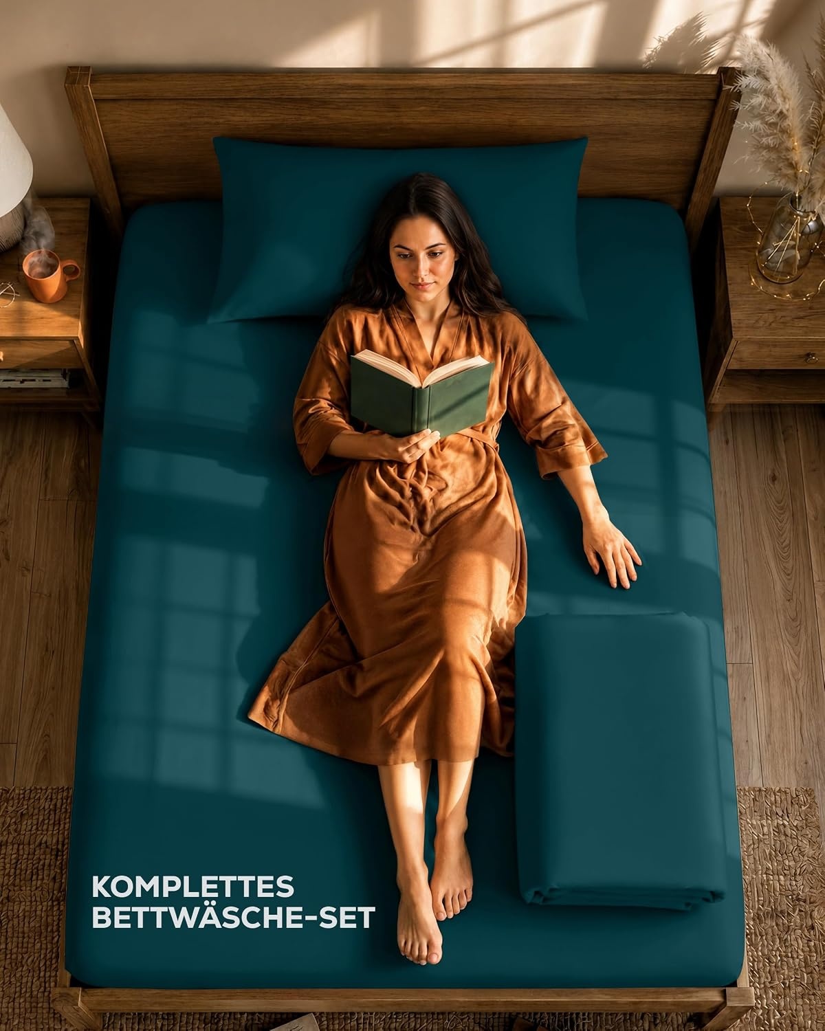 image:imageUtopia Bedding 4teilig Bettwschesets BeigeTrkis