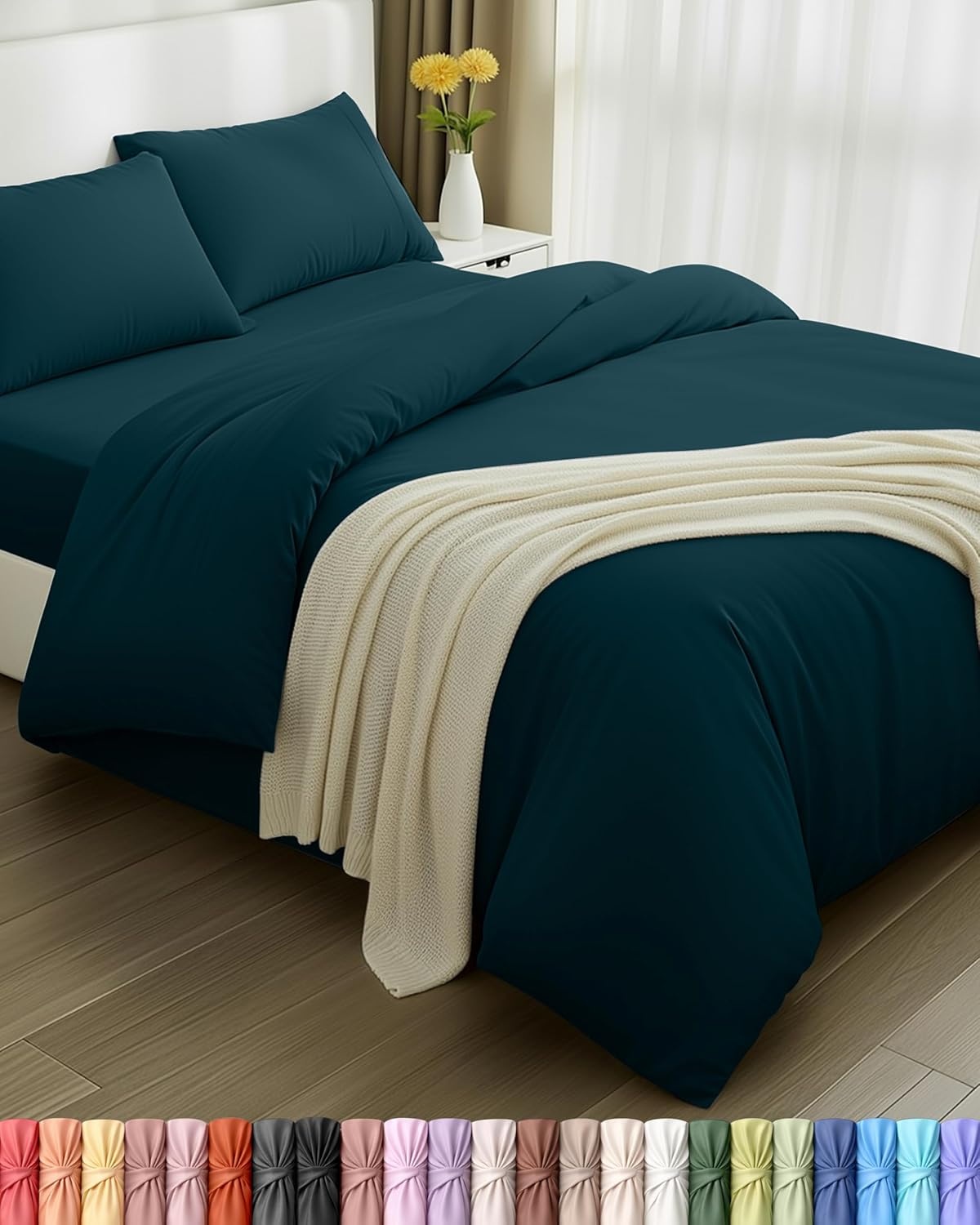 image:imageUtopia Bedding 4teilig Bettwschesets BeigeTrkis