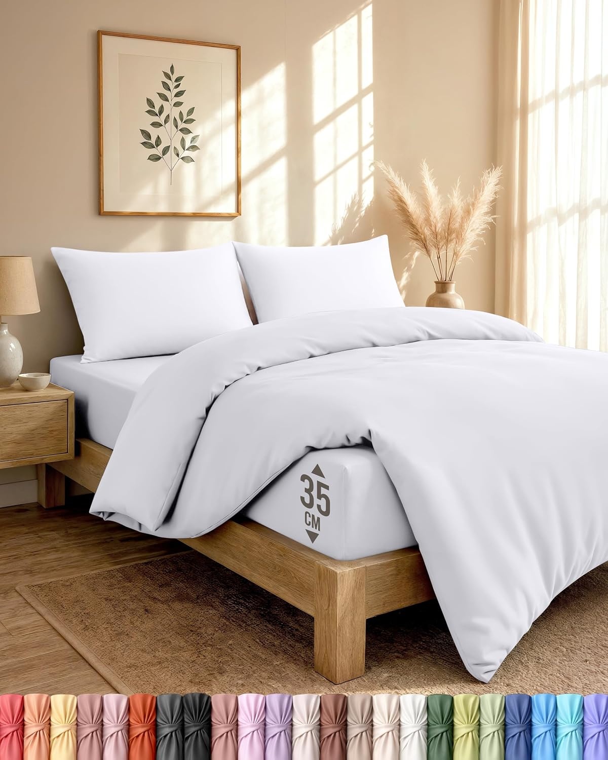 image:imageUtopia Bedding 4teilig Bettwschesets BeigeWei