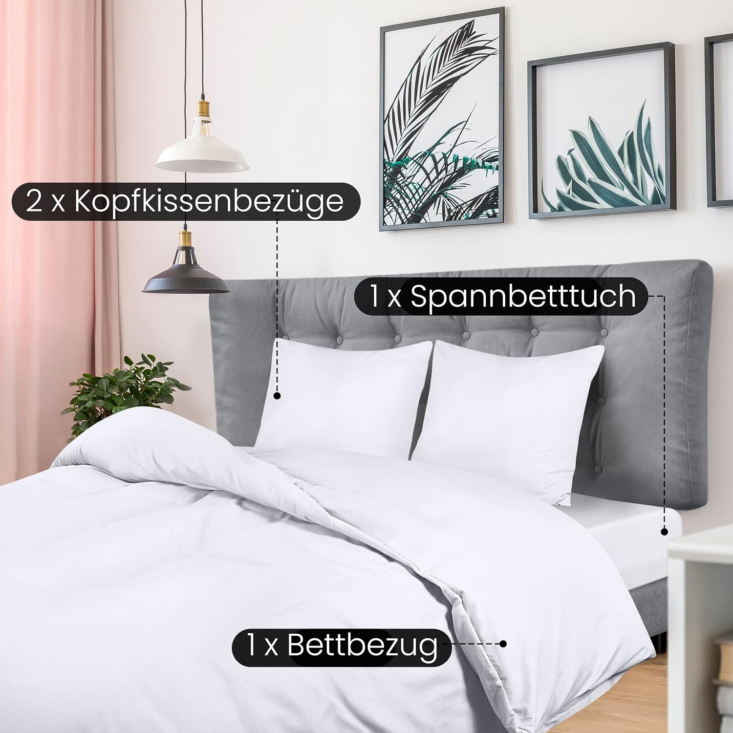 image:imageUtopia Bedding 4teilig Bettwschesets BeigeWei