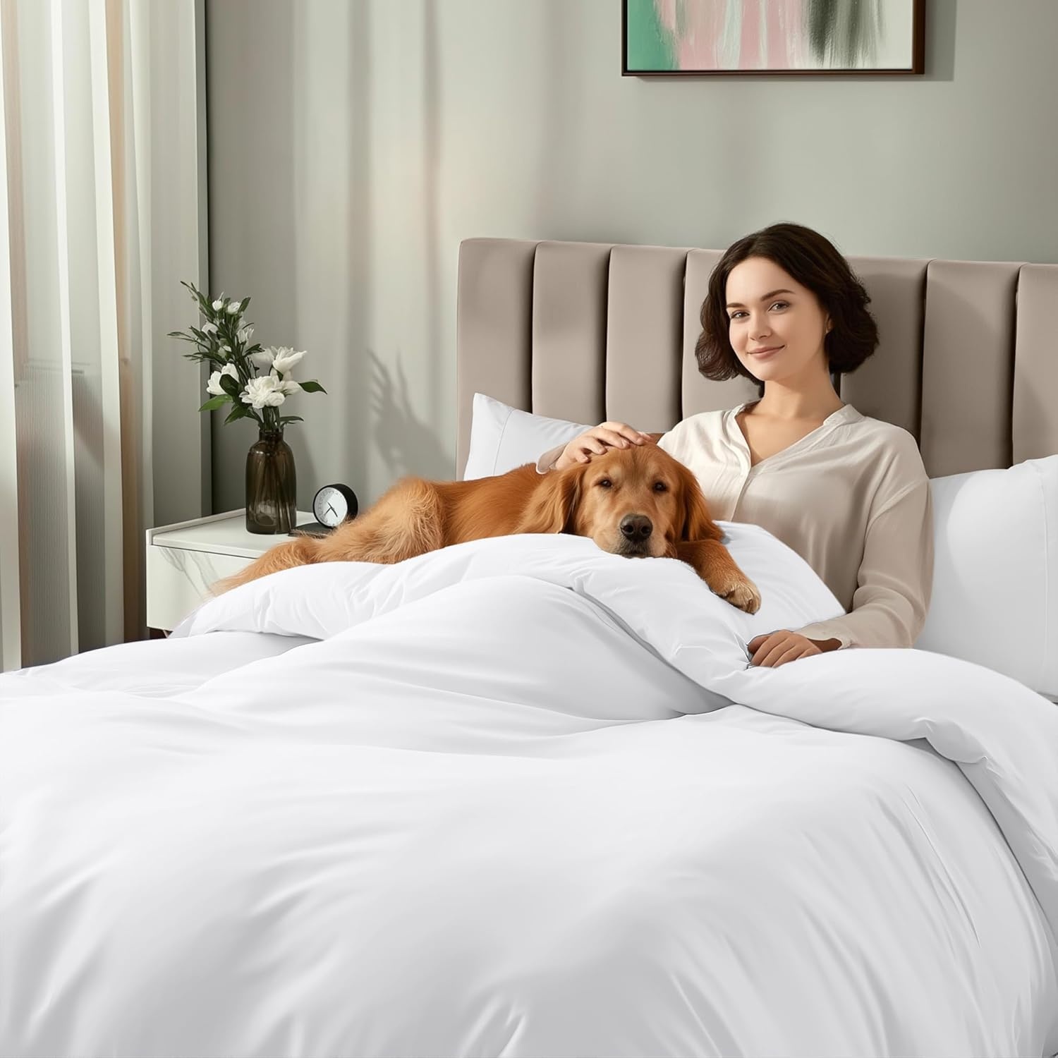 image:imageUtopia Bedding 4teilig Bettwschesets BeigeWei