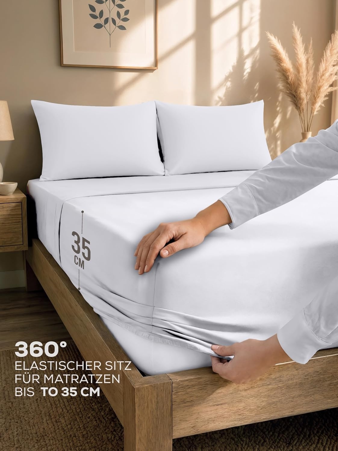 image:imageUtopia Bedding 4teilig Bettwschesets BeigeWei