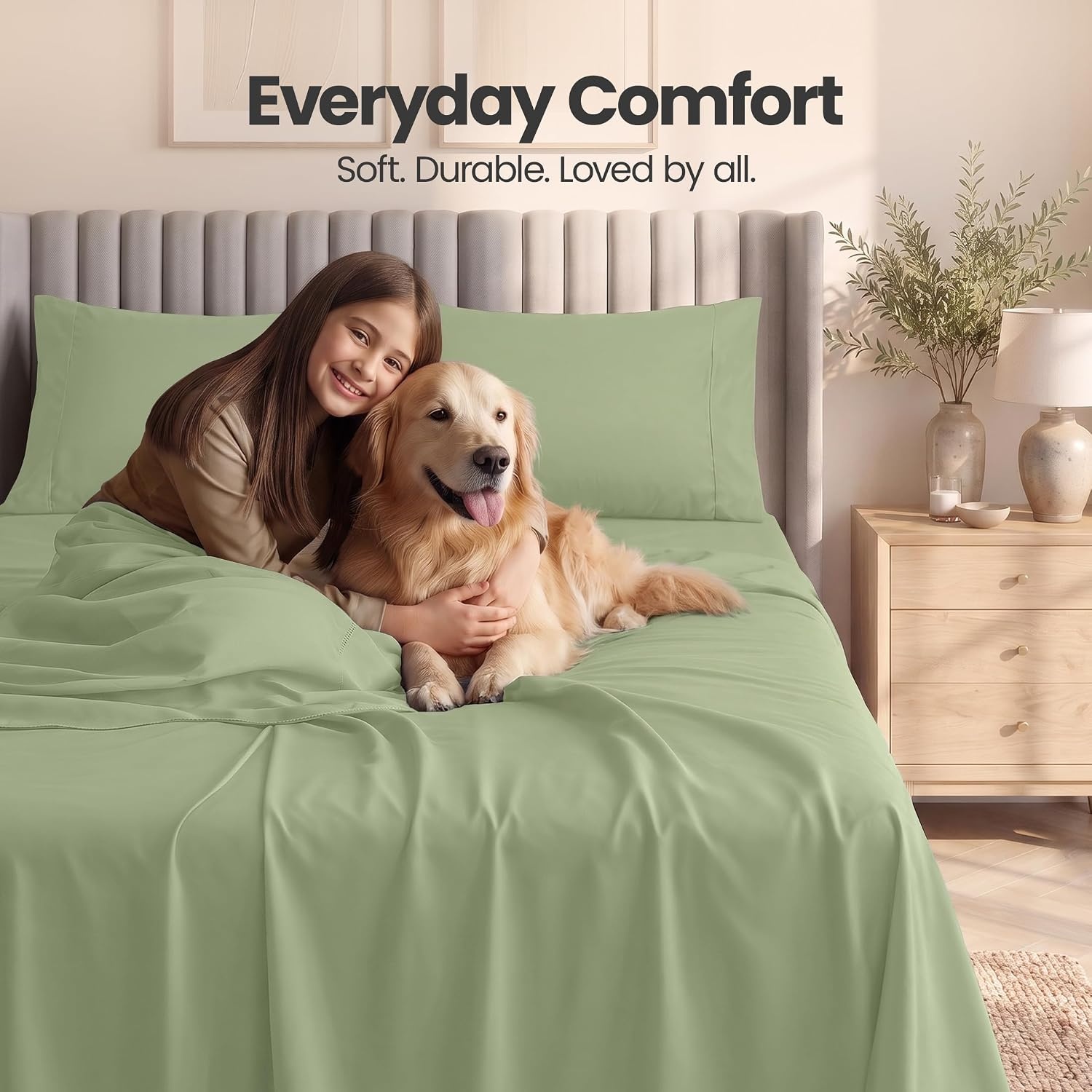 image:imageUtopia Bedding Bettlaken Set 3 Teilige Schwarz Polyester Mikrofaser OekoTex Zertifiziert Spannbettlaken 90x190 Bettlaken 167x243 1 Bestickten Kissenbezug 50x75Graugrn
