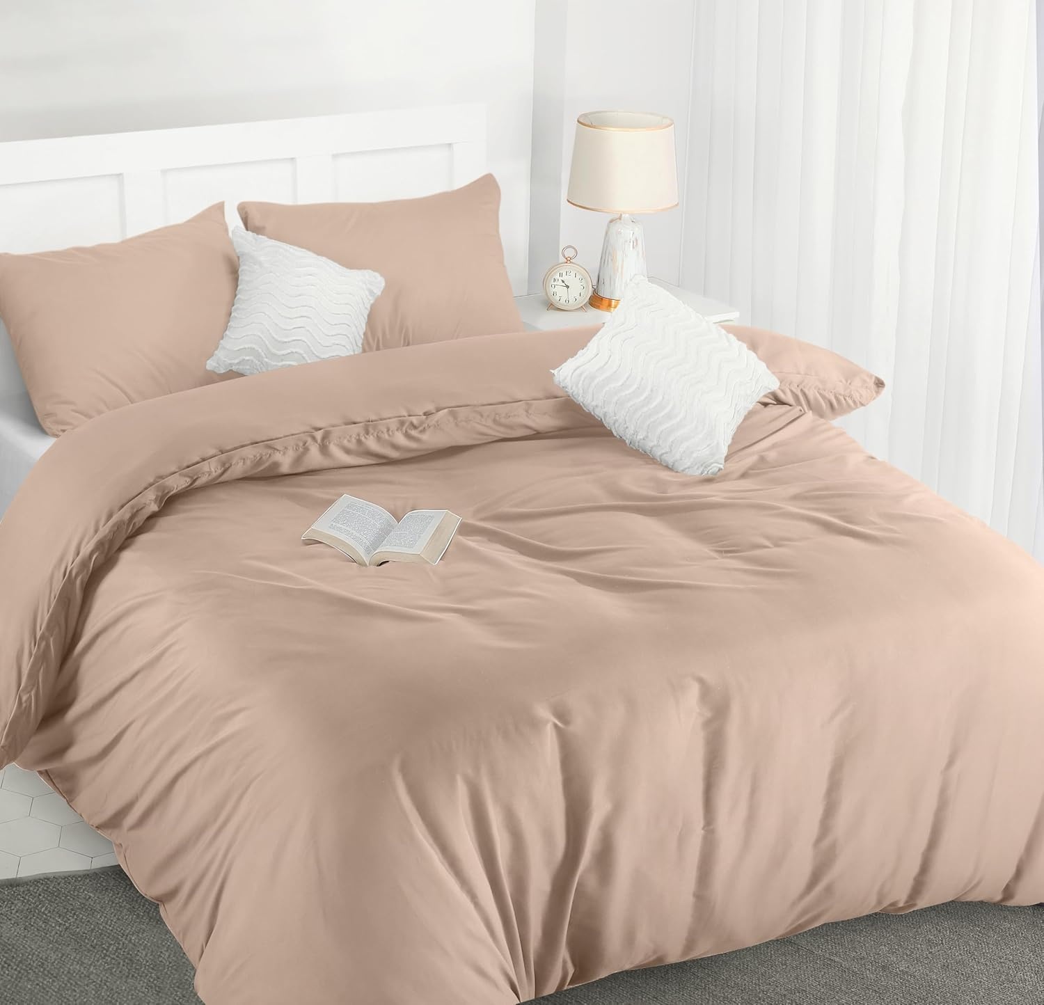 image:imageUtopia Bedding Bettwsche 135x200 cm 1 Kissenbezug 80x80 cm BlaugrnBeige