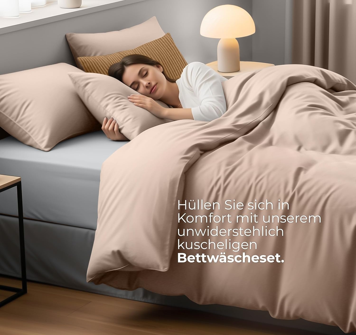 image:imageUtopia Bedding Bettwsche 135x200 cm 1 Kissenbezug 80x80 cm BlaugrnBeige