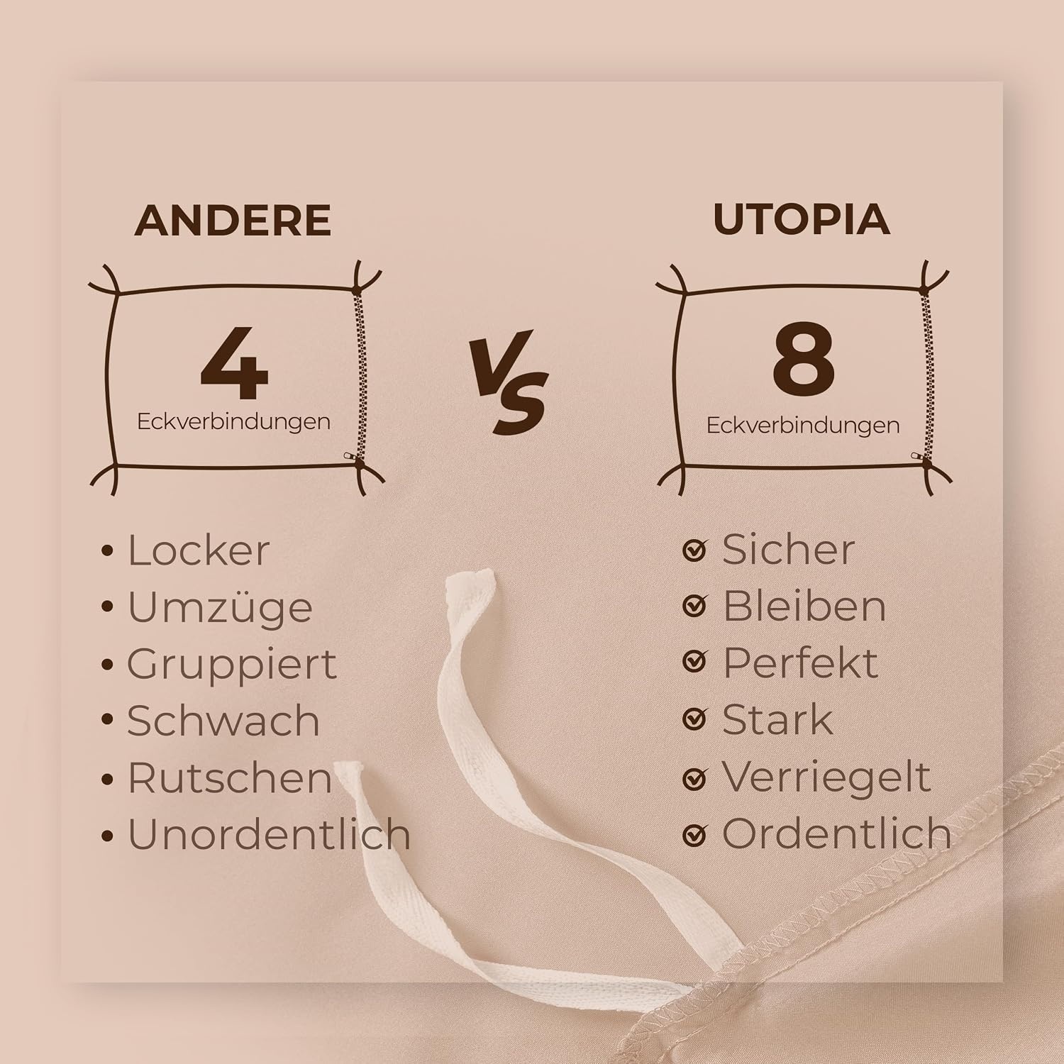 image:imageUtopia Bedding Bettwsche 135x200 cm 1 Kissenbezug 80x80 cm BlaugrnBeige