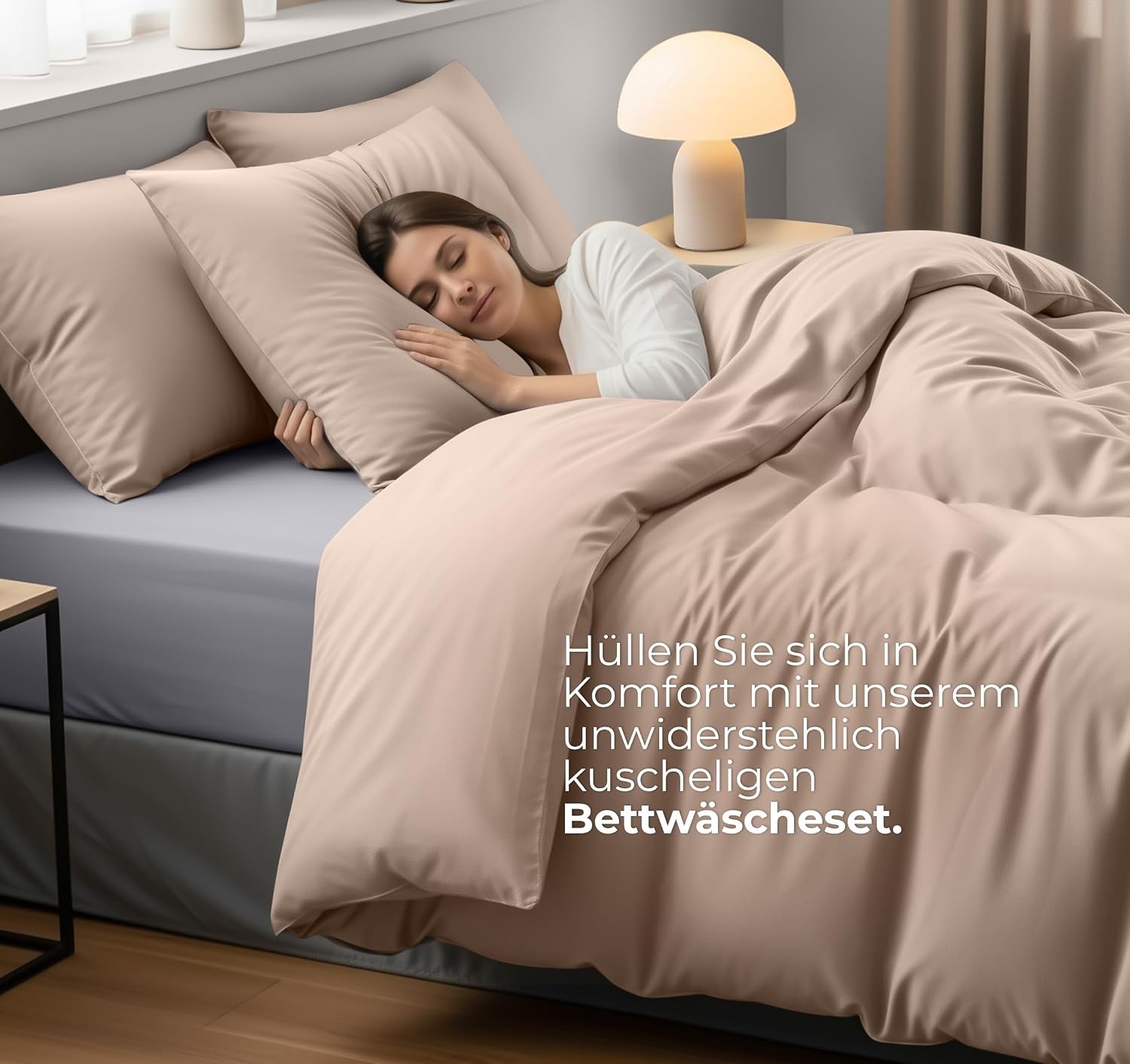image:imageUtopia Bedding Bettwsche 135x200 cm 1 Kissenbezug 80x80 cm BlaugrnBeige
