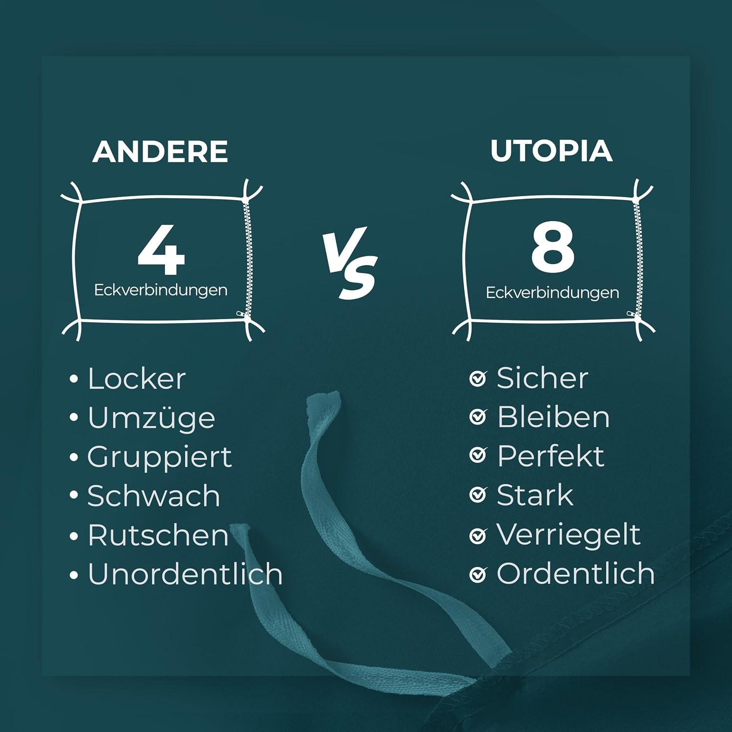 image:imageUtopia Bedding Bettwsche 135x200 cm 1 Kissenbezug 80x80 cm BlaugrnBlaugrn