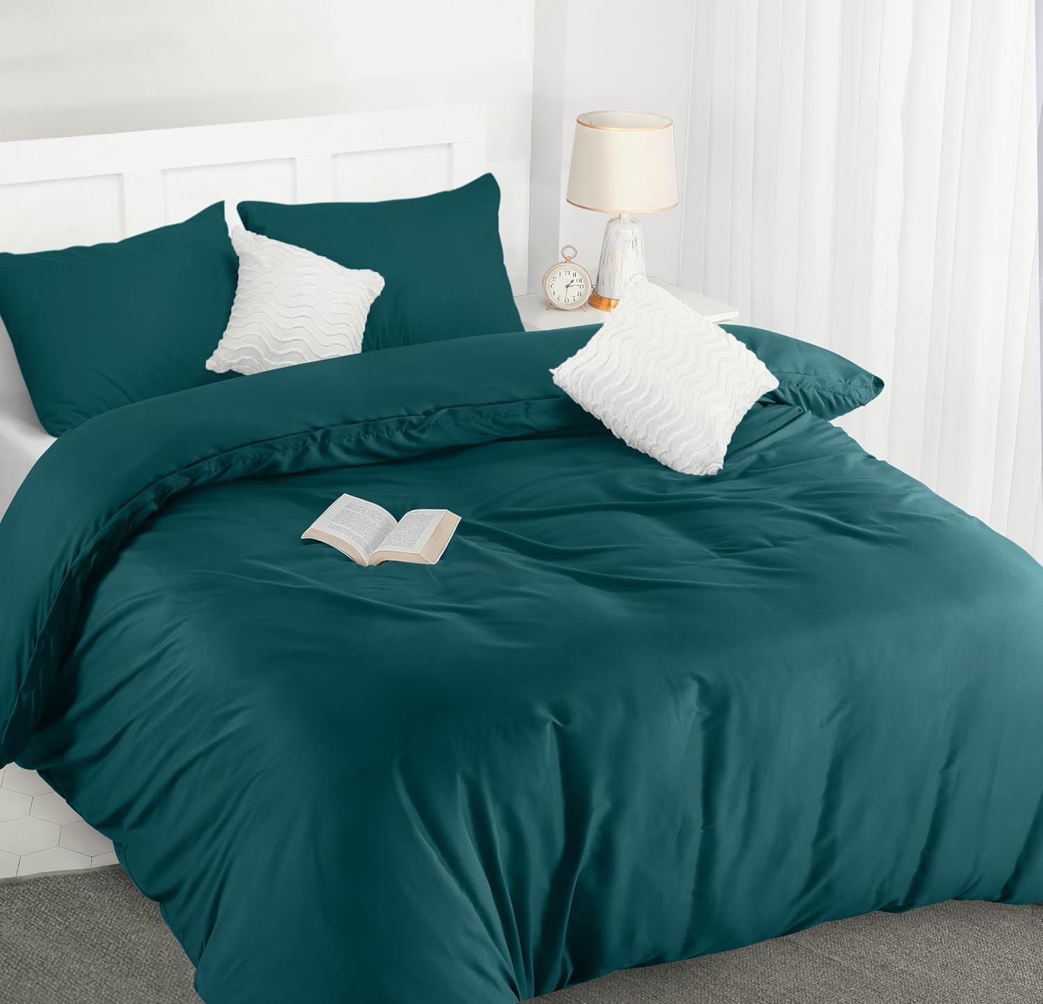 image:imageUtopia Bedding Bettwsche 135x200 cm 1 Kissenbezug 80x80 cm BlaugrnBlaugrn