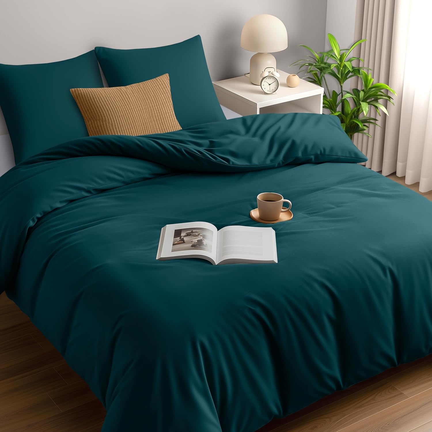 image:imageUtopia Bedding Bettwsche 135x200 cm 1 Kissenbezug 80x80 cm BlaugrnBlaugrn