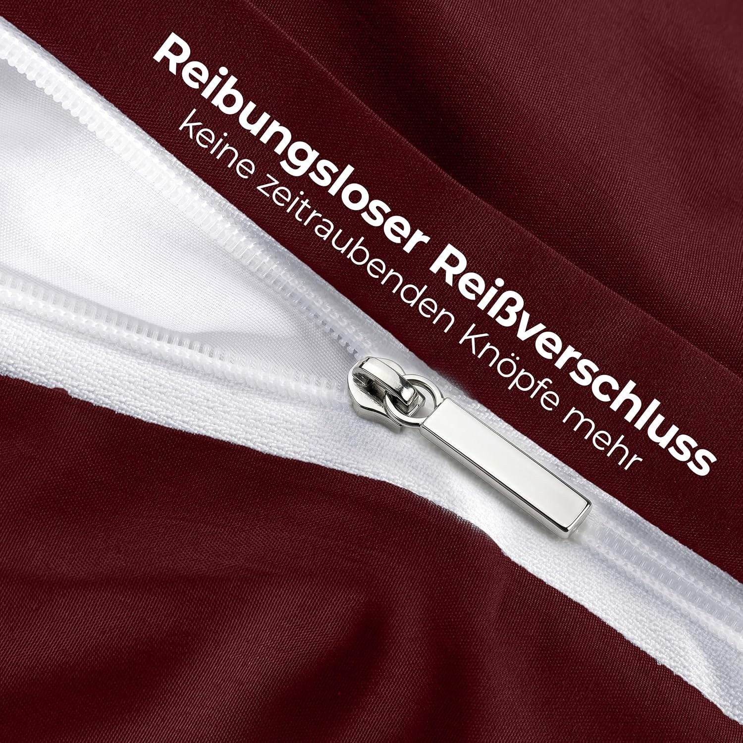 image:imageUtopia Bedding Bettwsche 135x200 cm 1 Kissenbezug 80x80 cm BlaugrnBordeaux