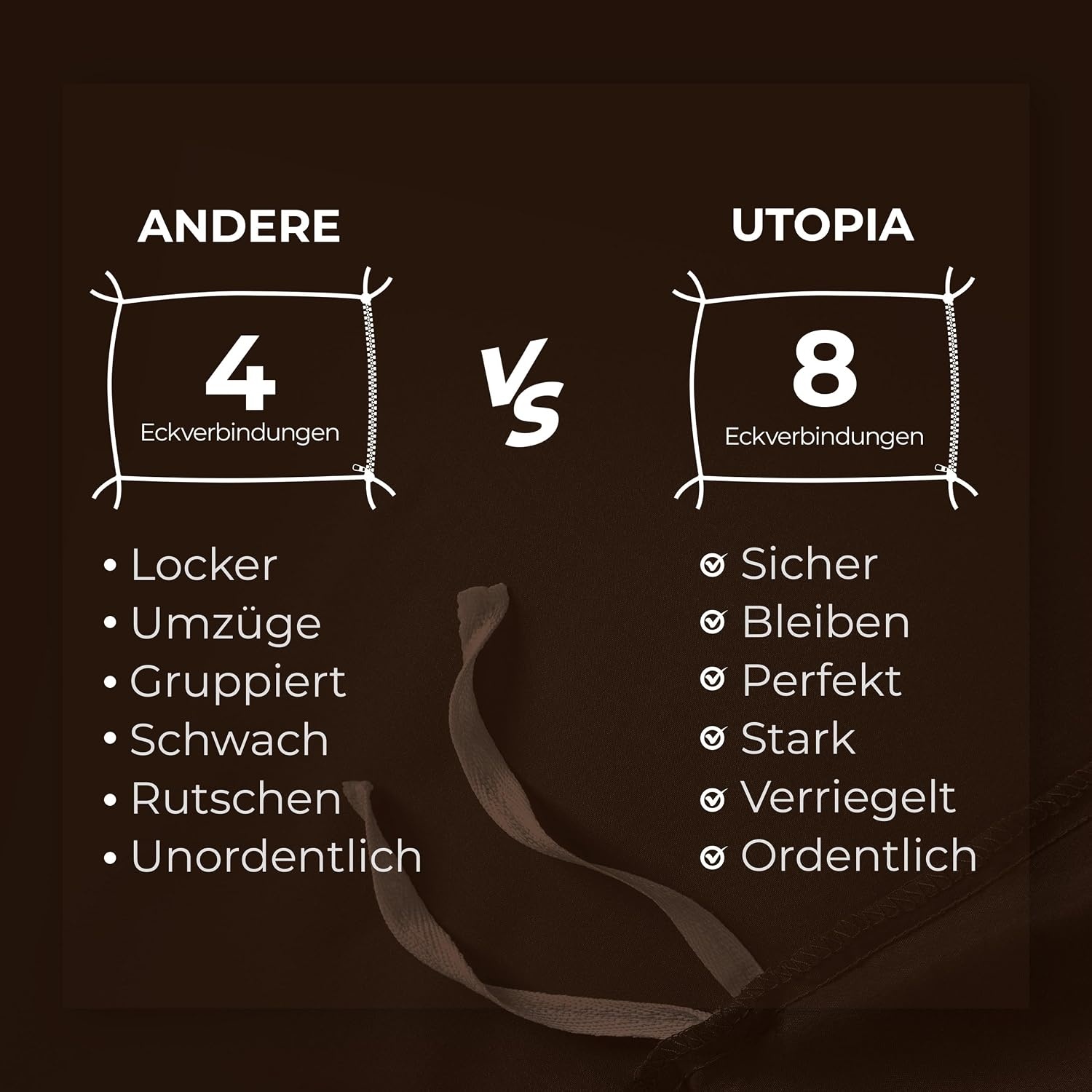 image:imageUtopia Bedding Bettwsche 135x200 cm 1 Kissenbezug 80x80 cm BlaugrnBraun