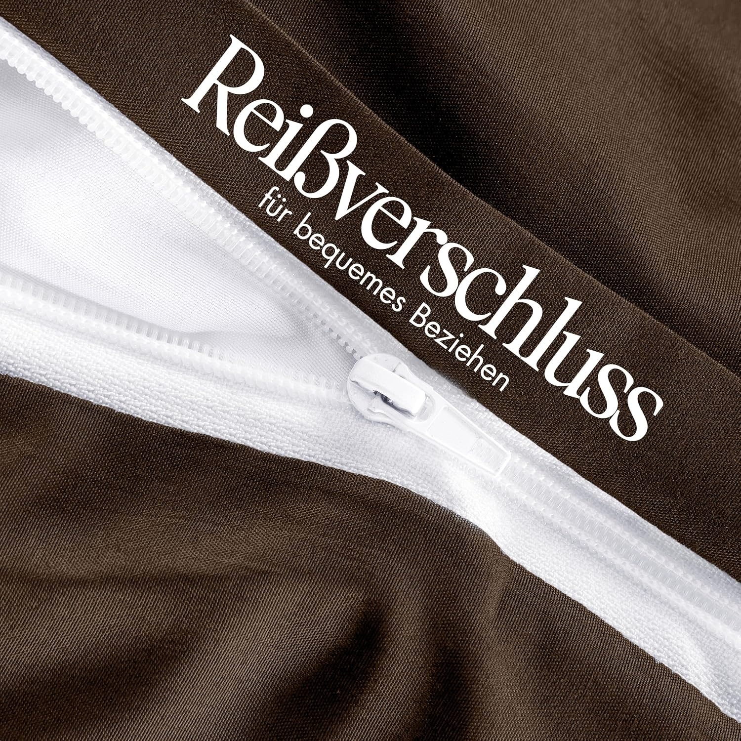 image:imageUtopia Bedding Bettwsche 135x200 cm 1 Kissenbezug 80x80 cm BlaugrnBraun