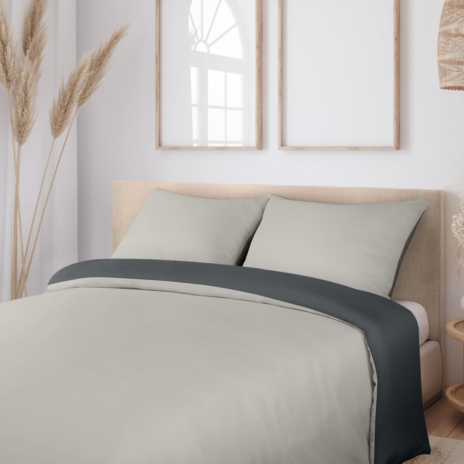 image:imageUtopia Bedding Bettwsche 135x200 cm 1 Kissenbezug 80x80 cm BlaugrnDunkelgrauHellgrau