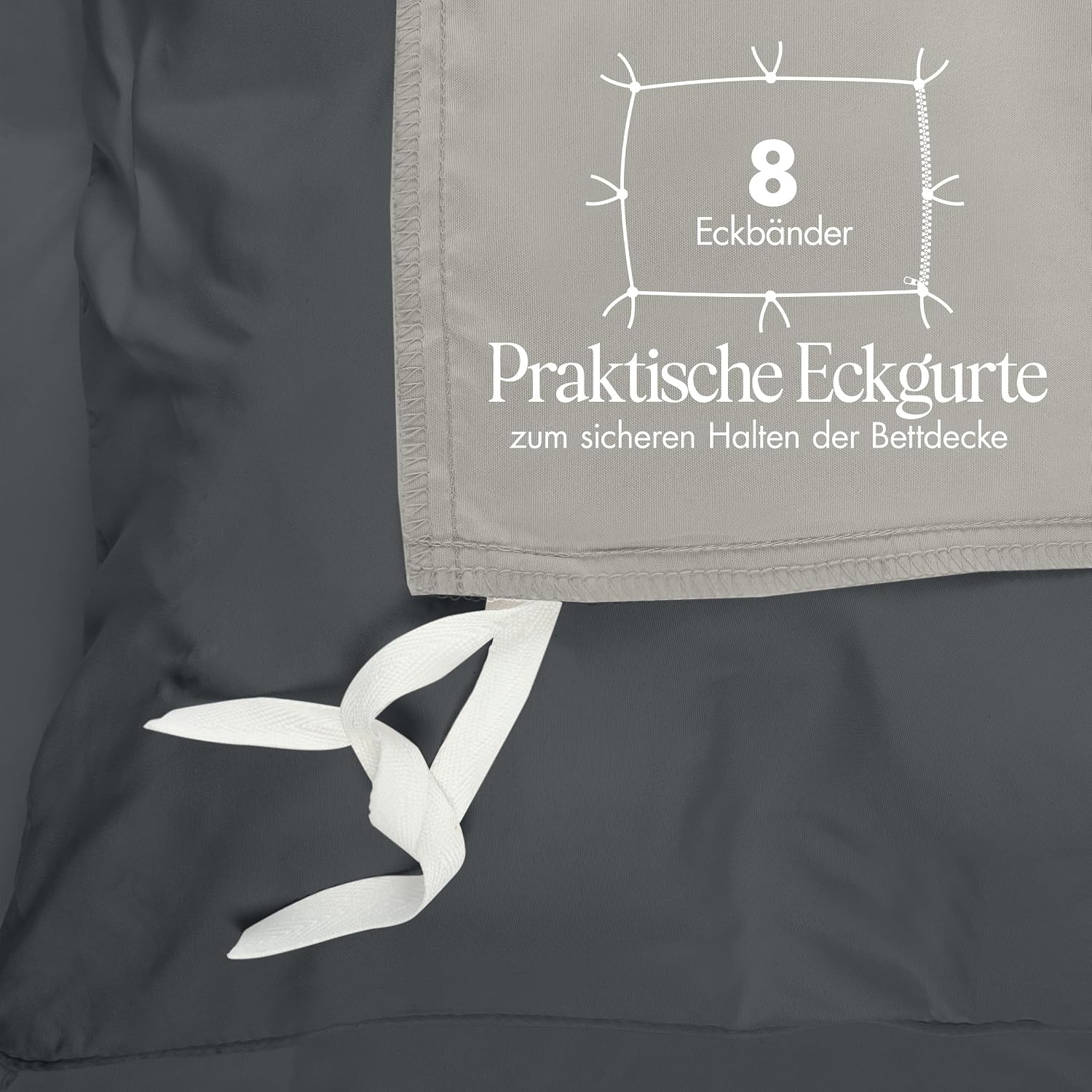 image:imageUtopia Bedding Bettwsche 135x200 cm 1 Kissenbezug 80x80 cm BlaugrnDunkelgrauHellgrau