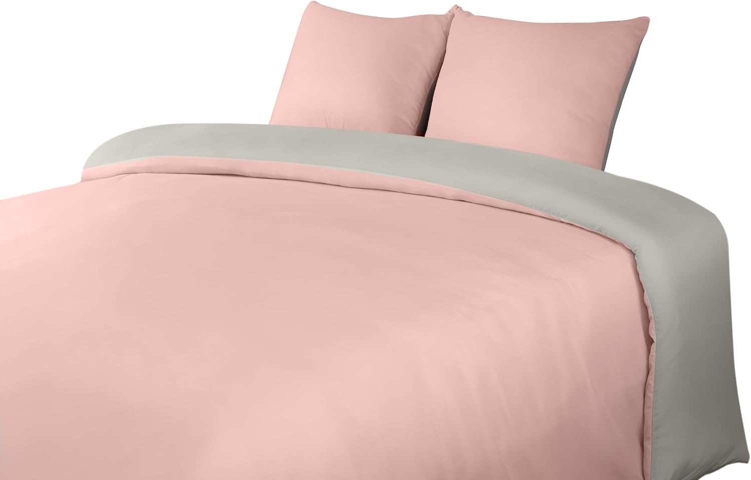 image:imageUtopia Bedding Bettwsche 135x200 cm 1 Kissenbezug 80x80 cm BlaugrnGrau Rosa
