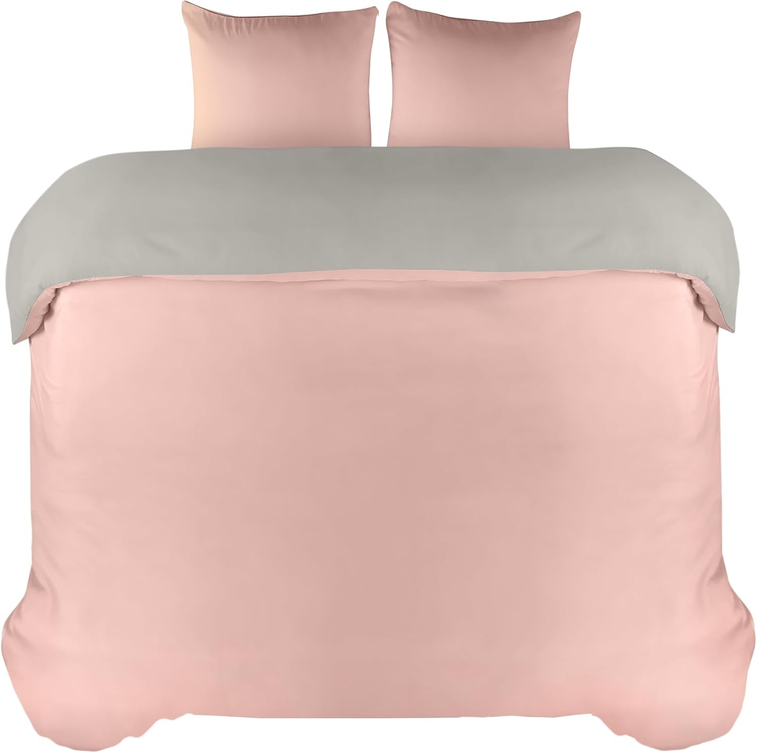 image:imageUtopia Bedding Bettwsche 135x200 cm 1 Kissenbezug 80x80 cm BlaugrnGrau Rosa