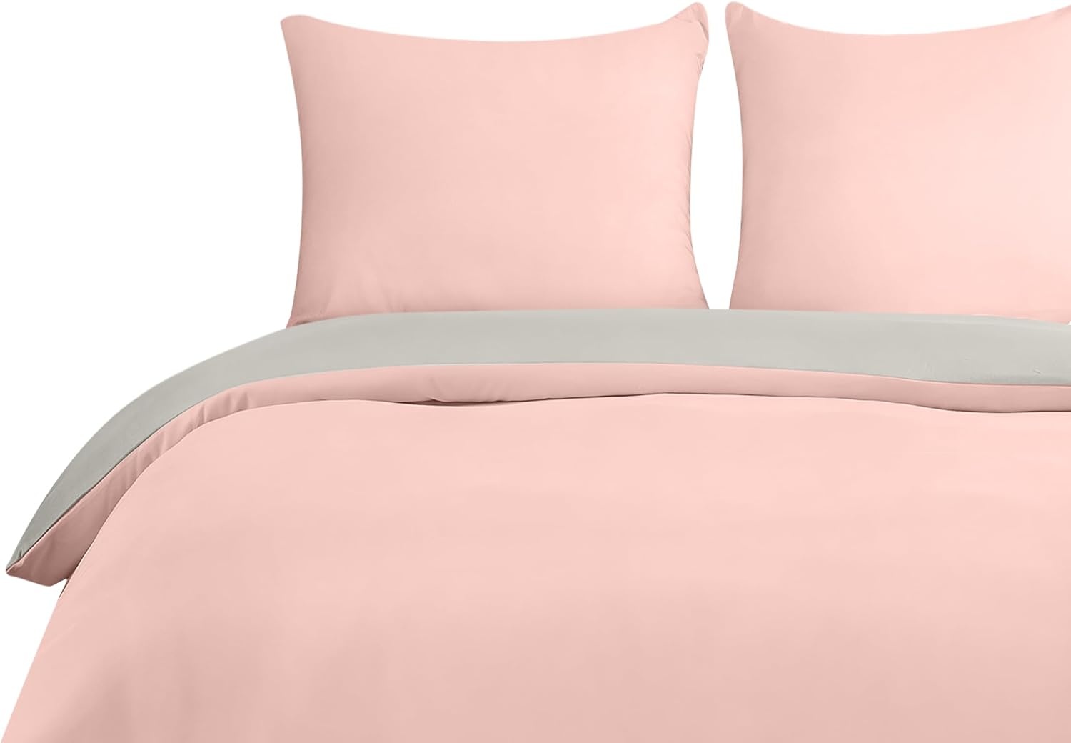 image:imageUtopia Bedding Bettwsche 135x200 cm 1 Kissenbezug 80x80 cm BlaugrnGrau Rosa