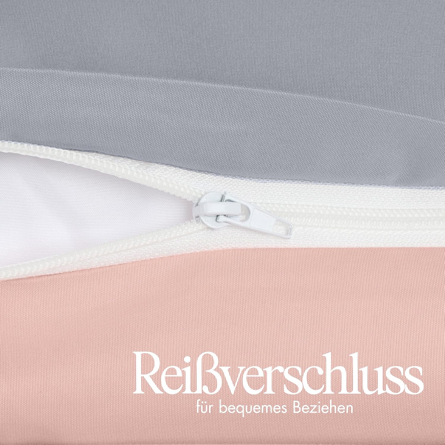 image:imageUtopia Bedding Bettwsche 135x200 cm 1 Kissenbezug 80x80 cm BlaugrnGrau Rosa