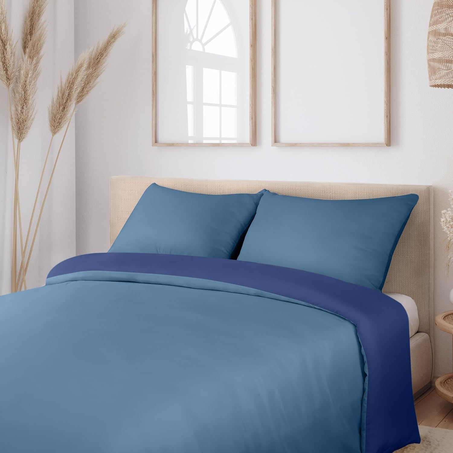 image:imageUtopia Bedding Bettwsche 135x200 cm 1 Kissenbezug 80x80 cm BlaugrnMarineblauHellblau