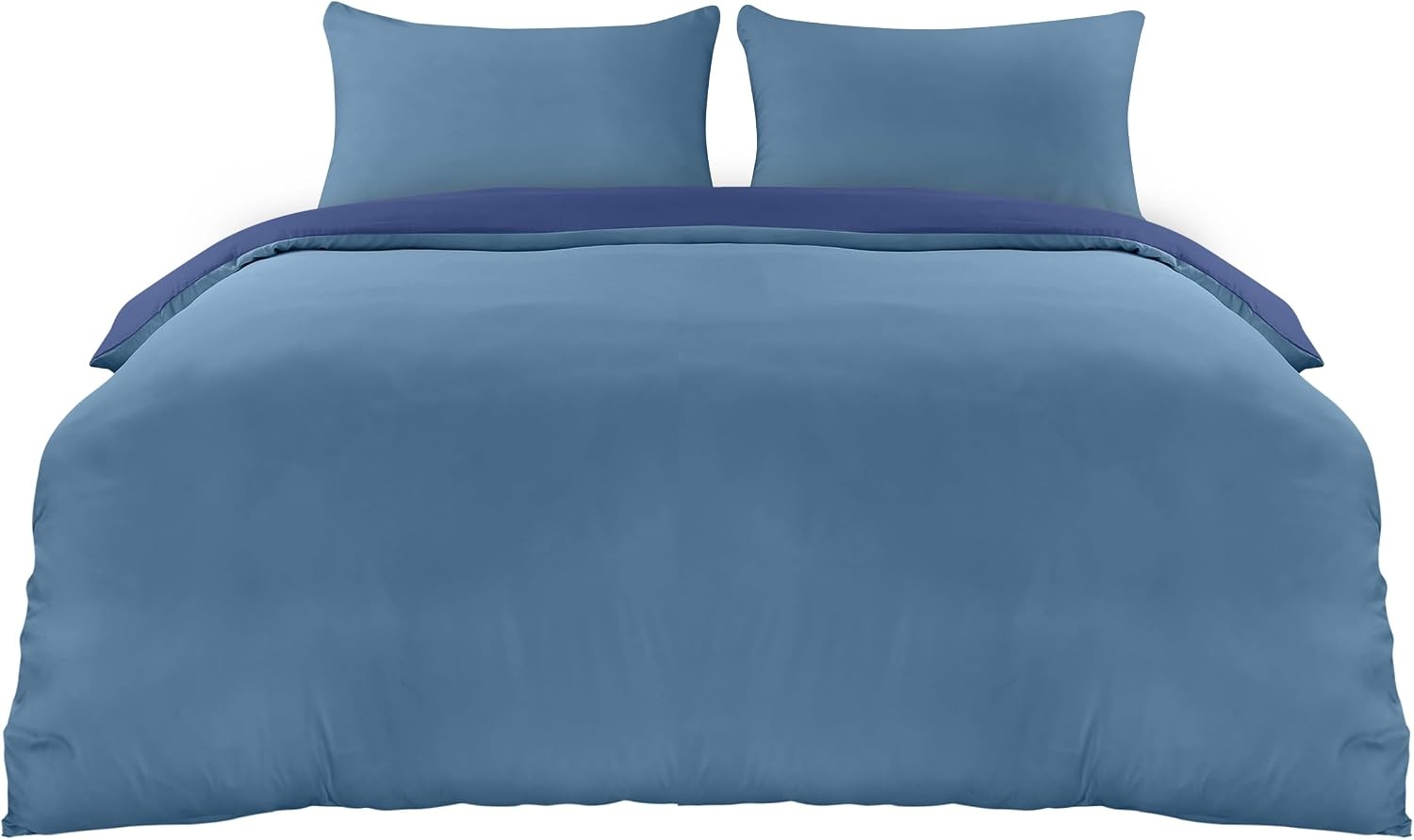 image:imageUtopia Bedding Bettwsche 135x200 cm 1 Kissenbezug 80x80 cm BlaugrnMarineblauHellblau