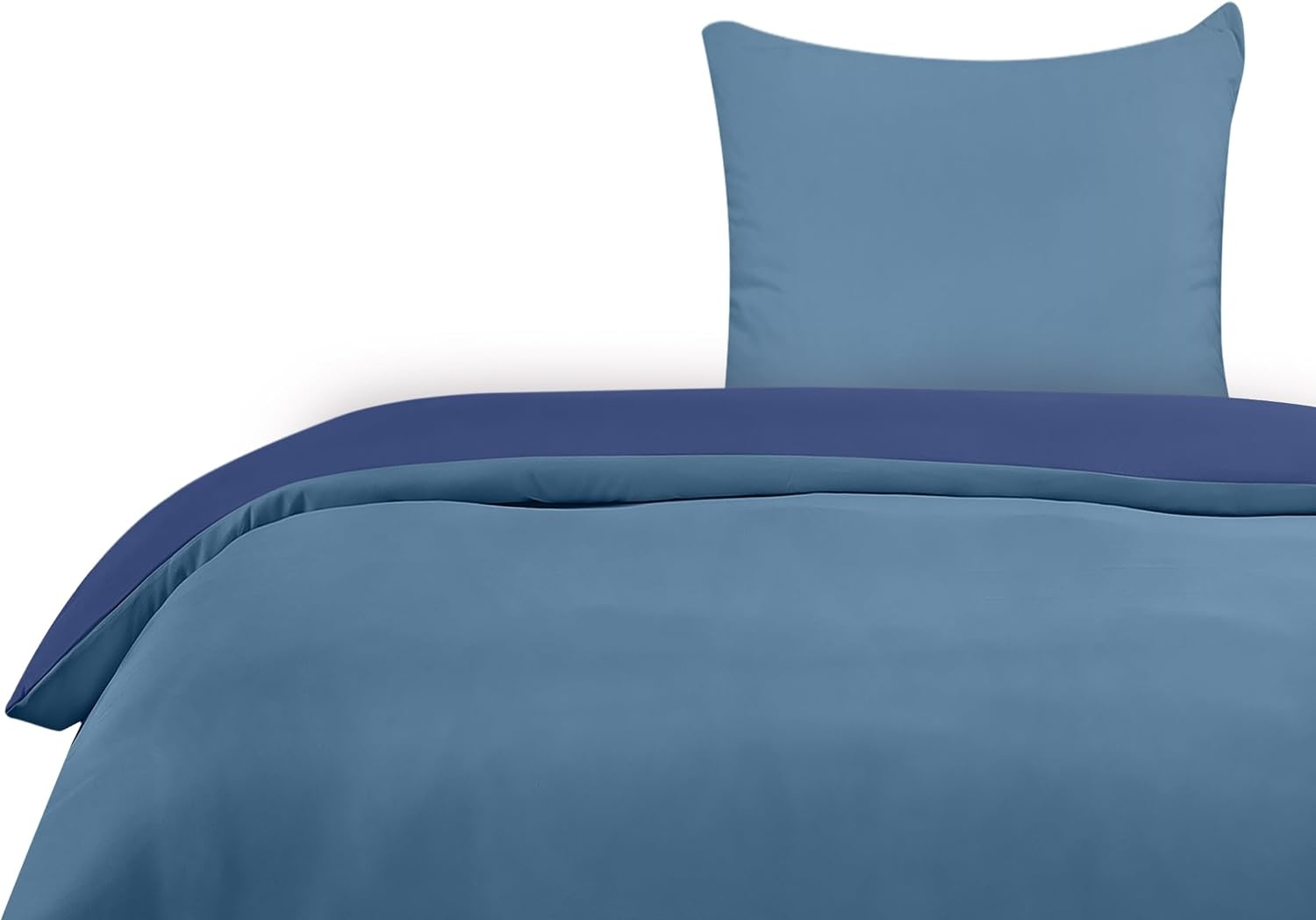 image:imageUtopia Bedding Bettwsche 135x200 cm 1 Kissenbezug 80x80 cm BlaugrnMarineblauHellblau